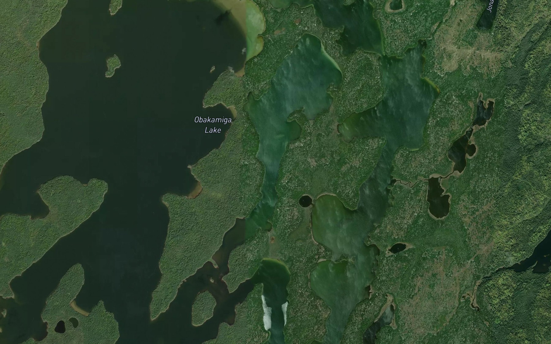 Satellite map of the Split Point Bay