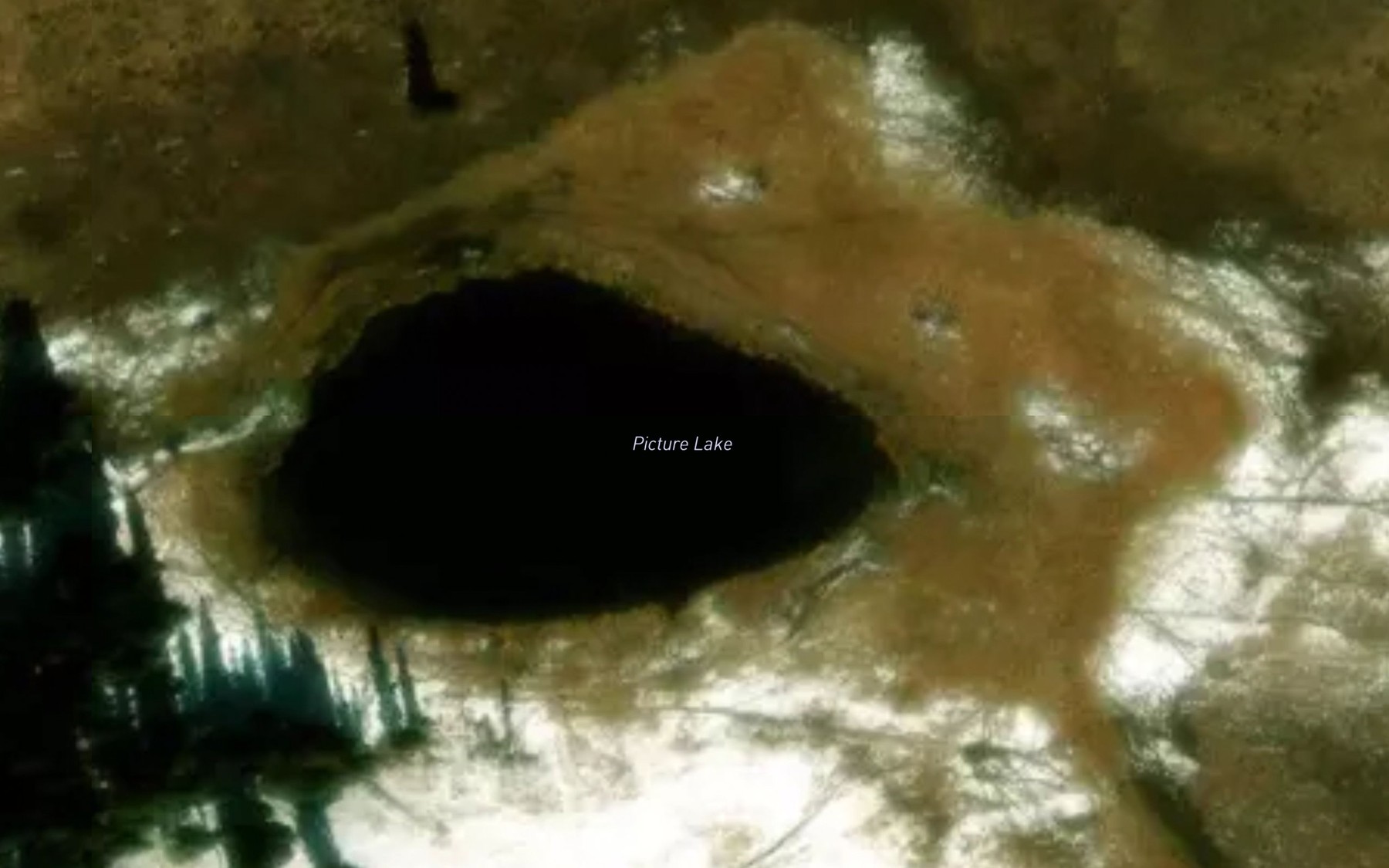 Satellite map of the Picture Lake