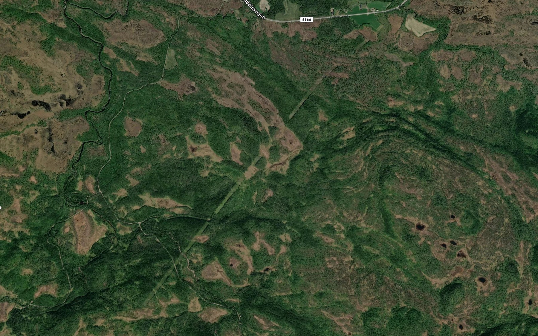 Satellite map of the Gammelseterbekken
