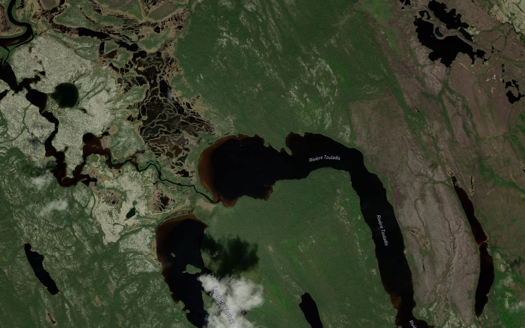 Satellite map of the Lacs du Vortex