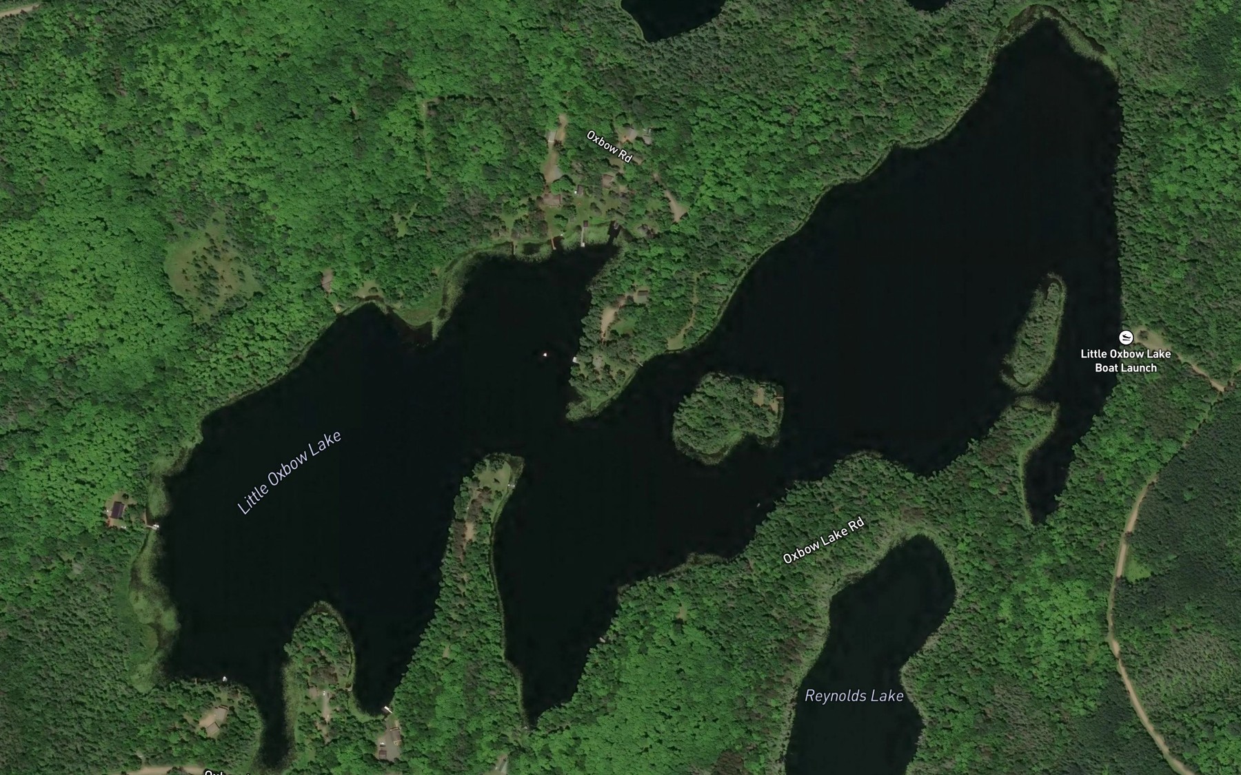 Satellite map of the Little Oxbow Lake
