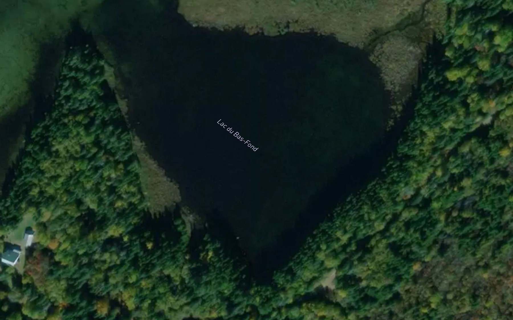 Satellite map of the Lac du Bas-Fond
