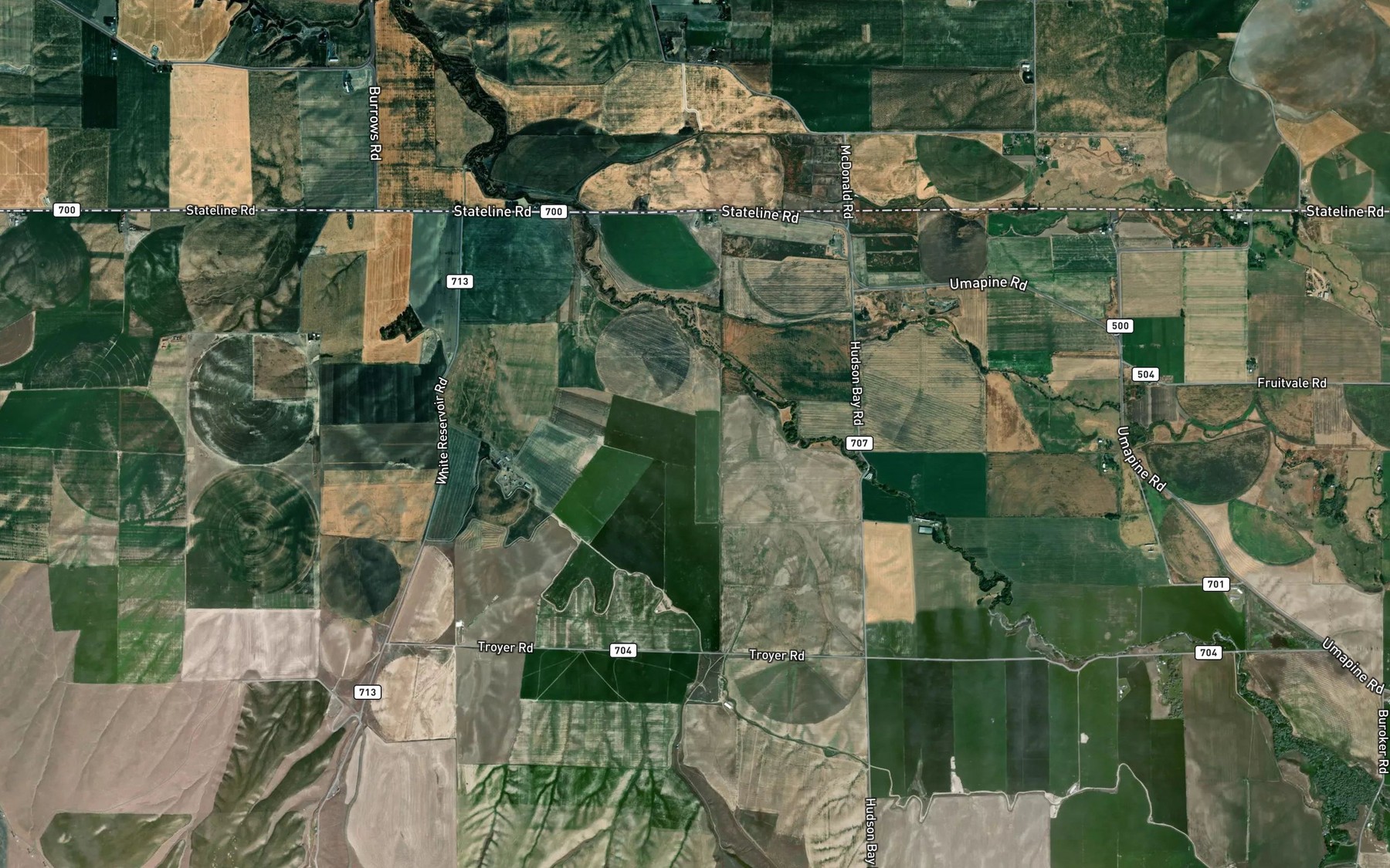 Satellite map of the Love Loney Ditch