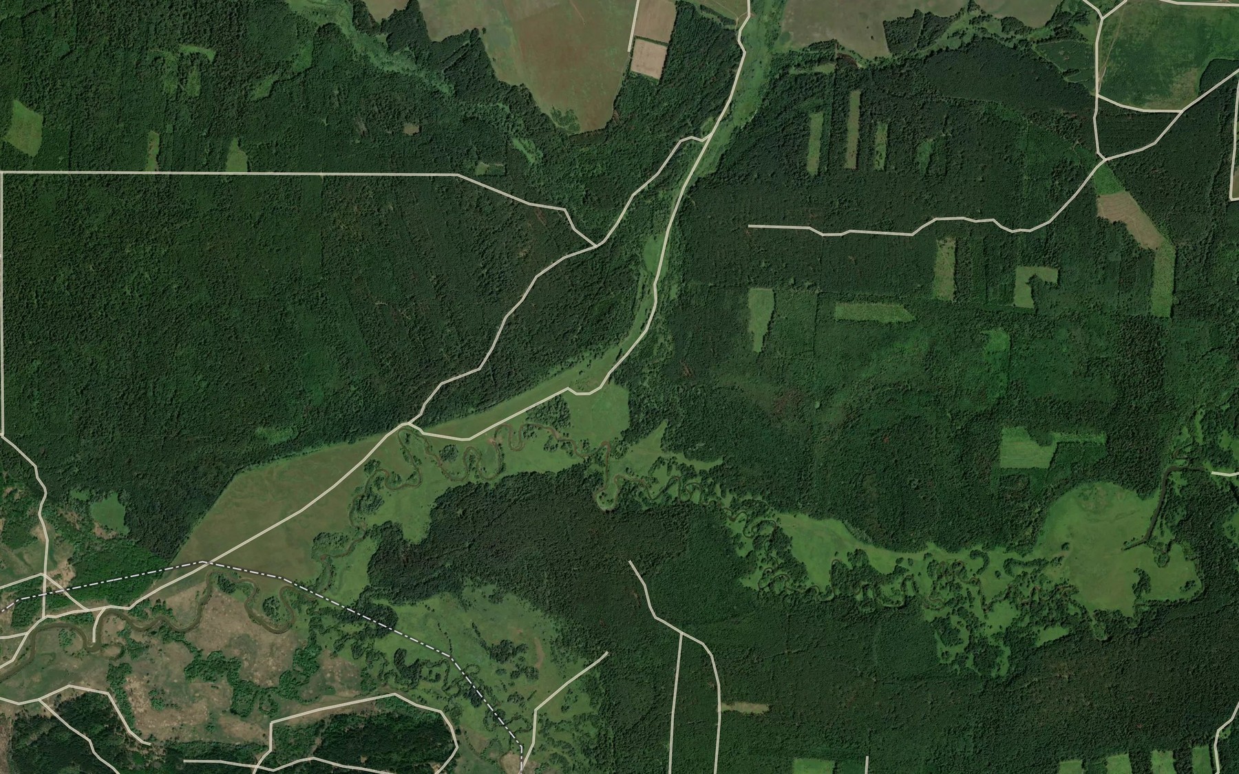 Satellite map of the Malebna