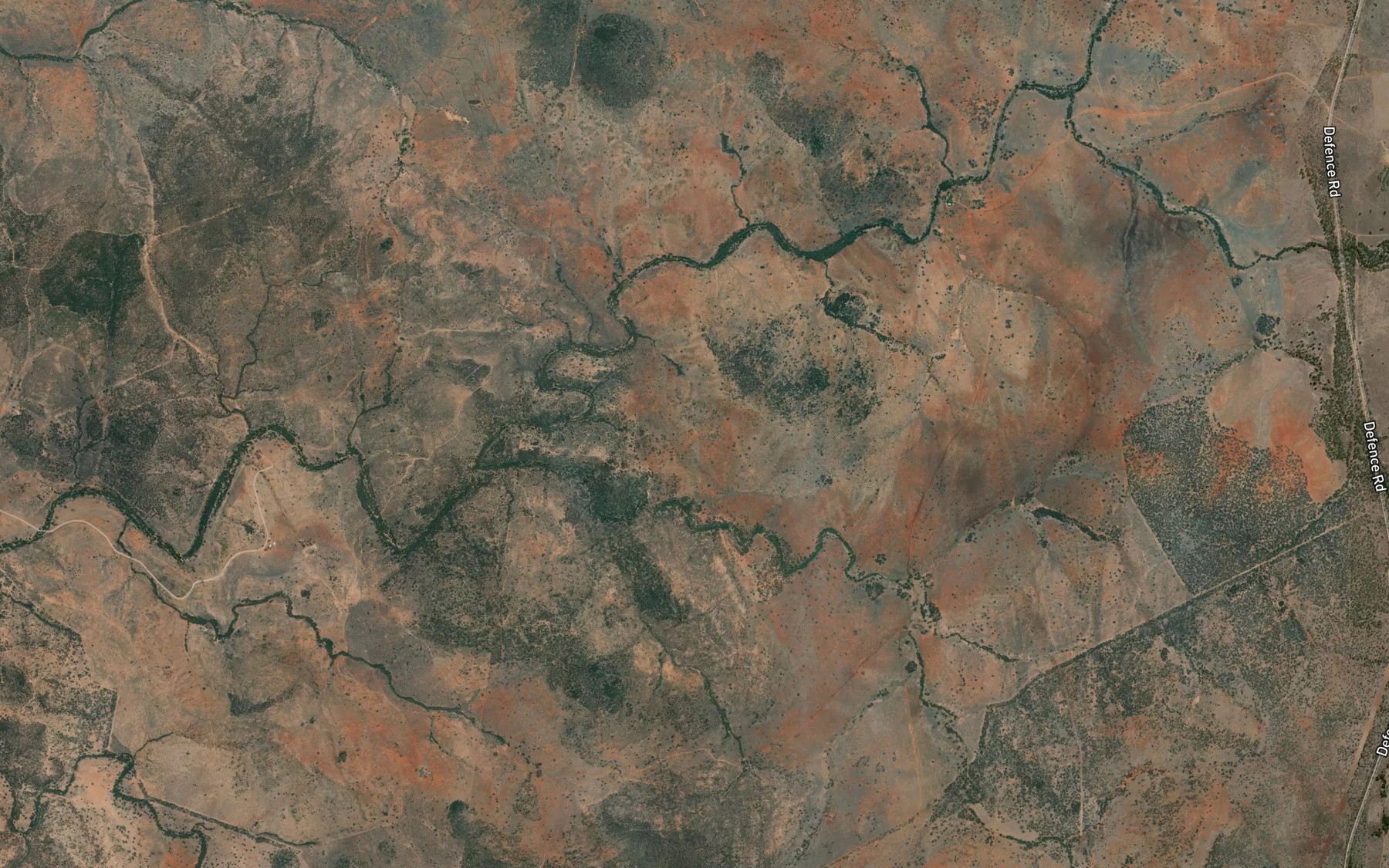 Satellite map of the Ten Mile Creek