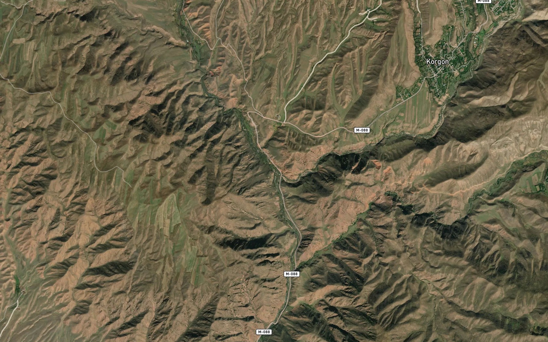Satellite map of the Kishen-Suu