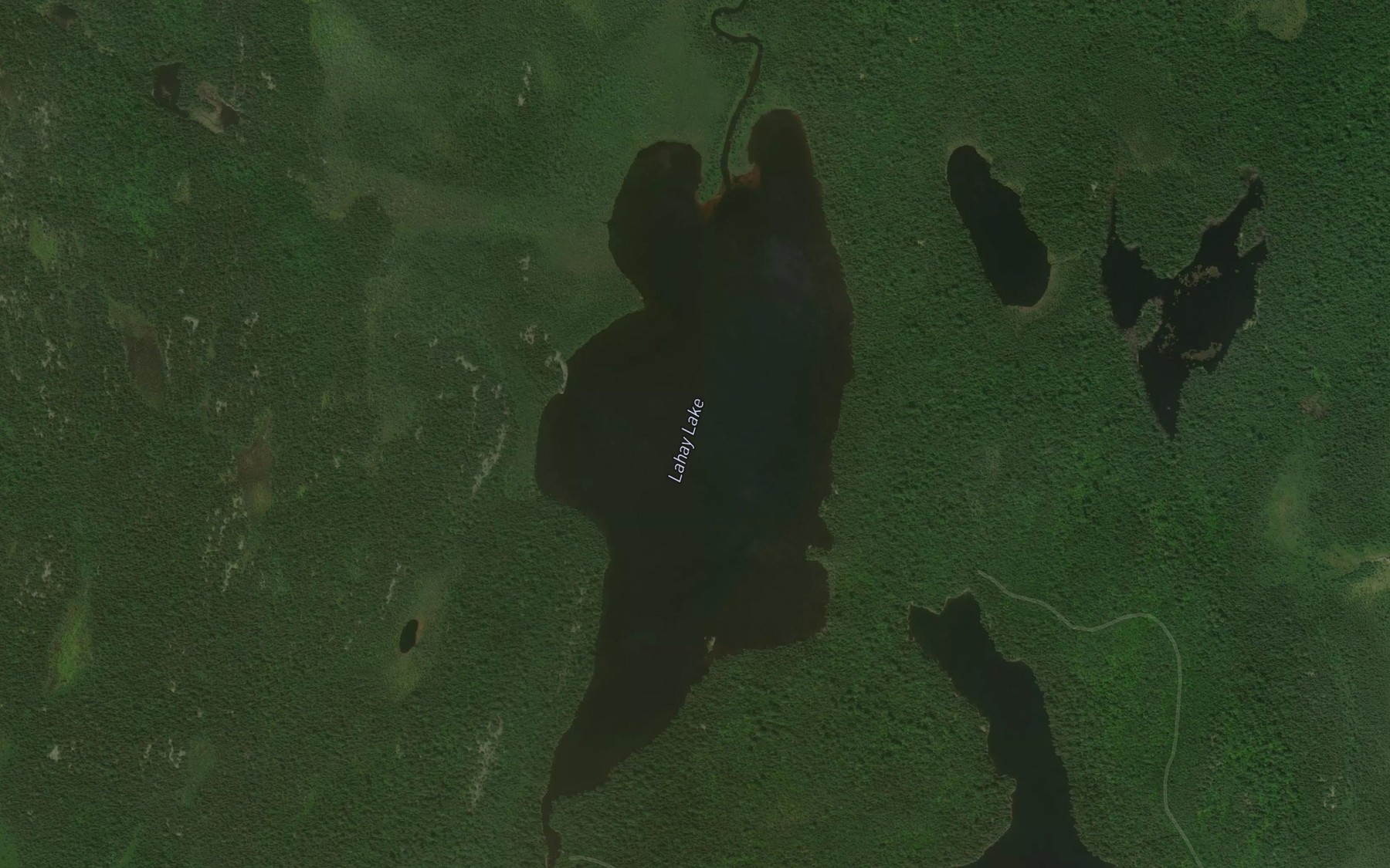 Satellite map of the Lahay Lake