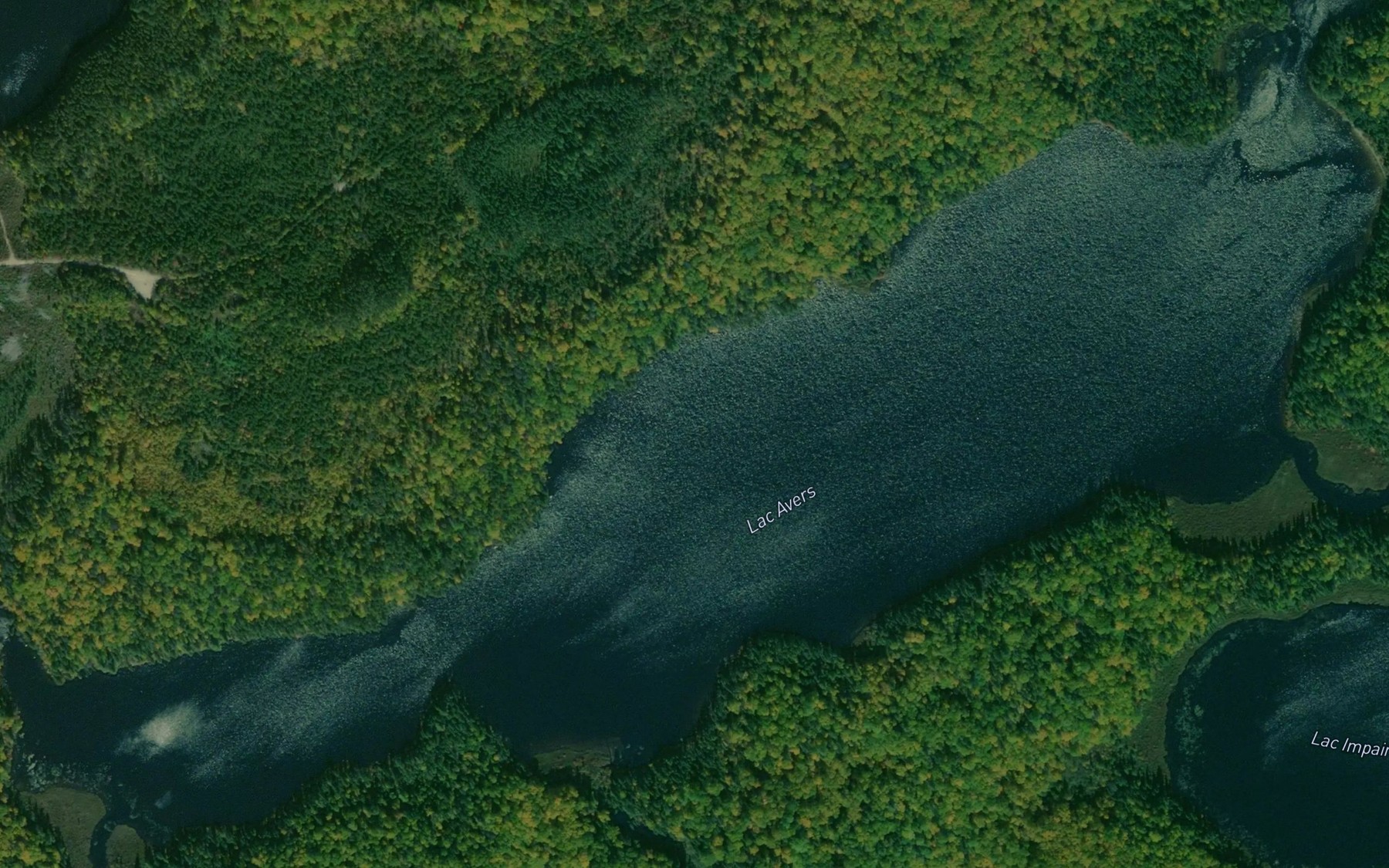 Satellite map of the Lac Avers