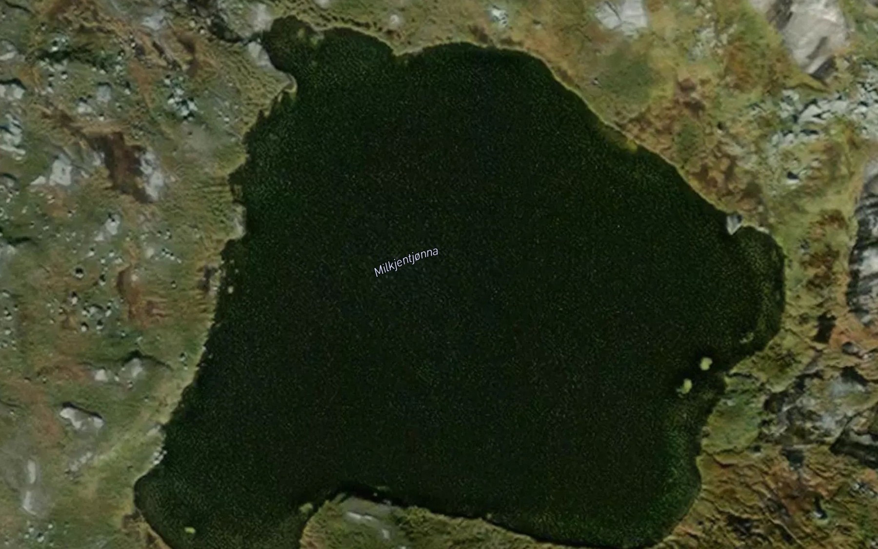 Satellite map of the Milkjentjorna
