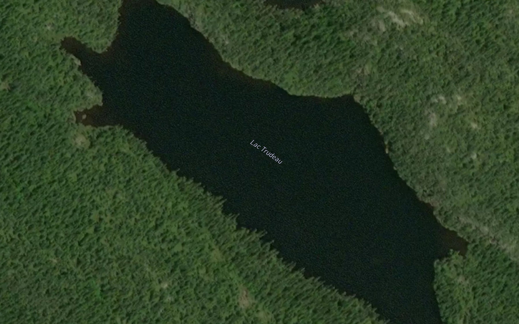 Satellite map of the Lac Trudeau