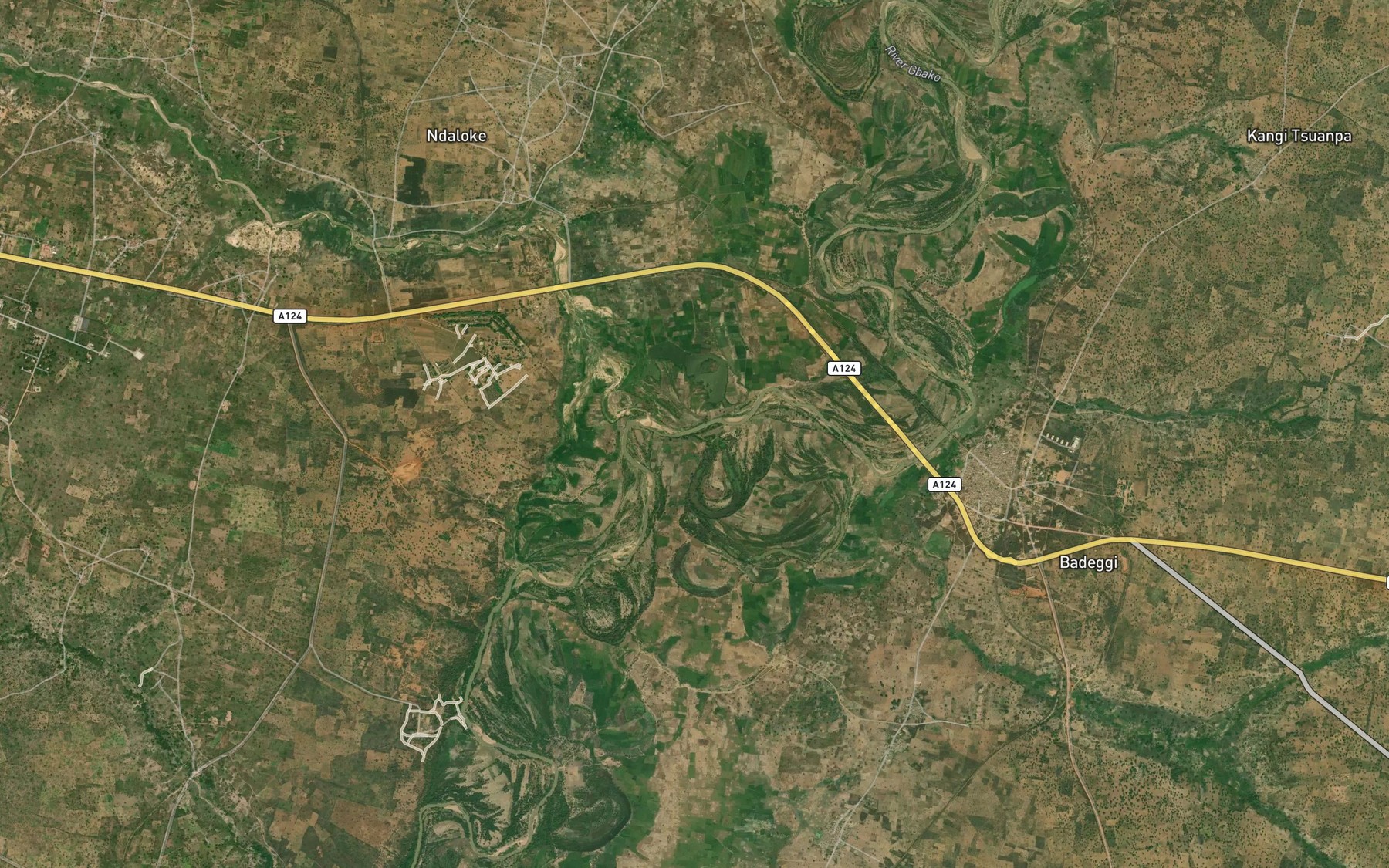 Satellite map of the River Tsanchita