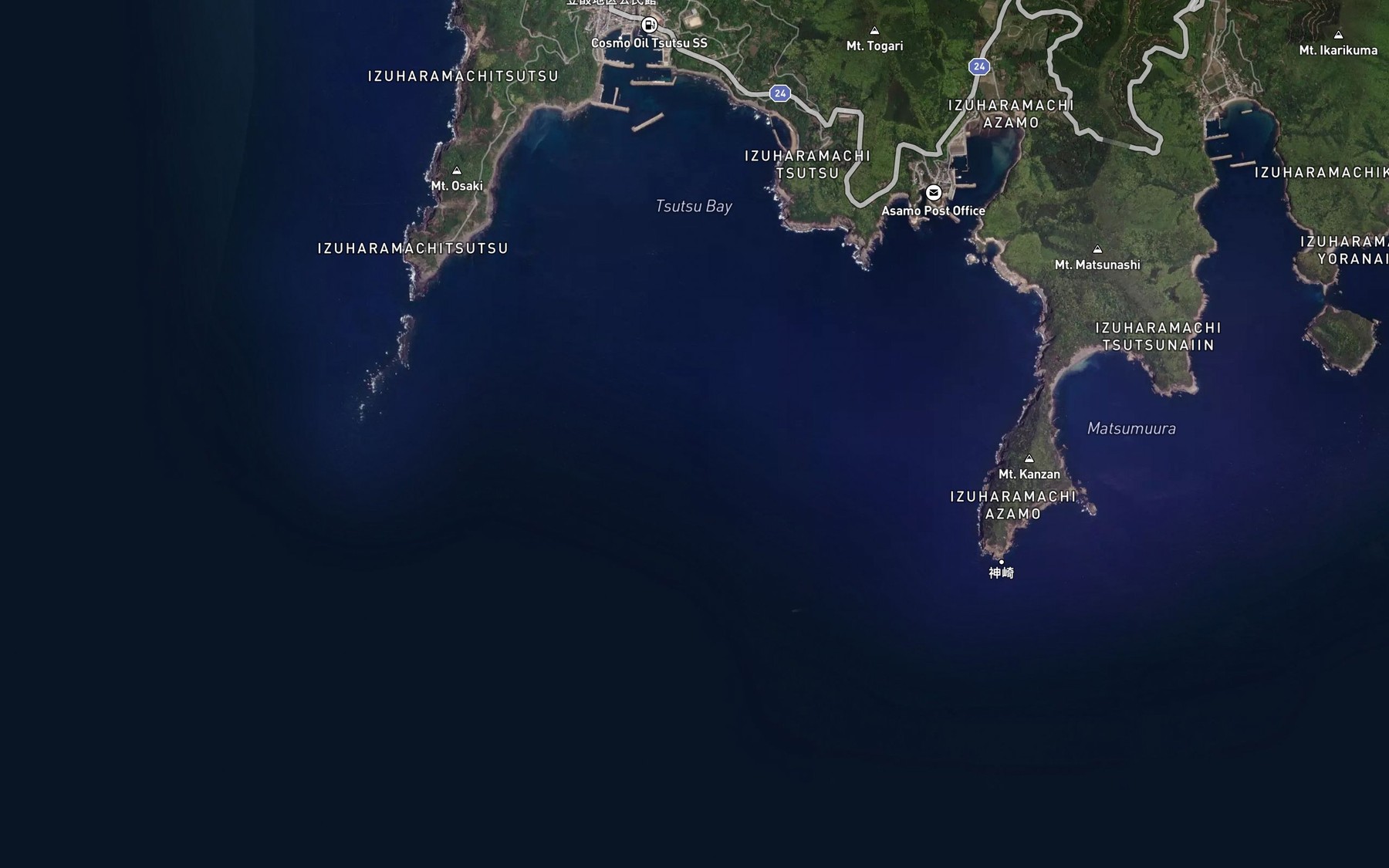 Satellite map of the Tsutsu Wan