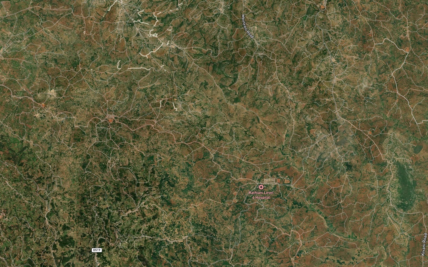 Satellite map of the Mulandi Dam