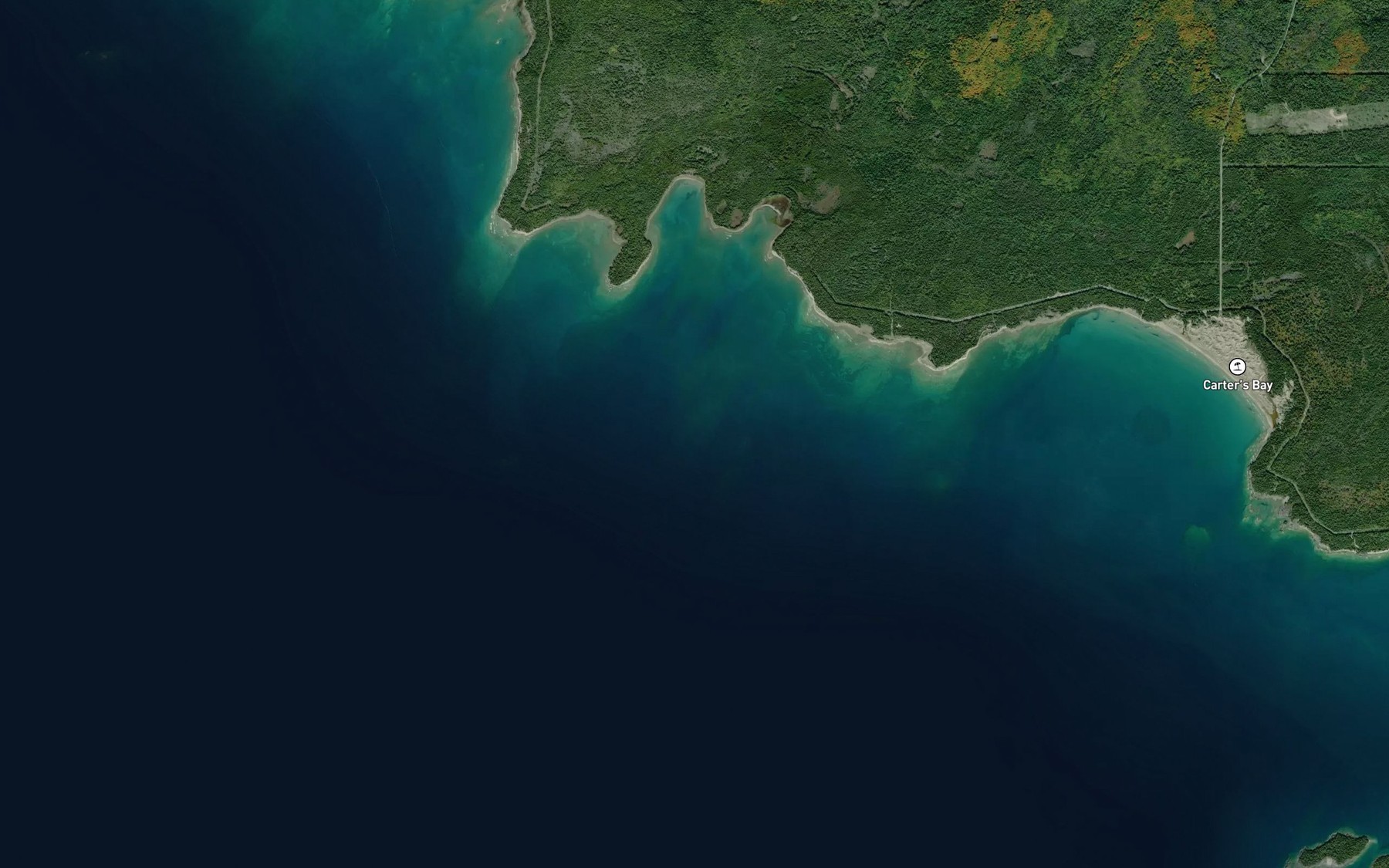 Satellite map of the Rathbun Bay