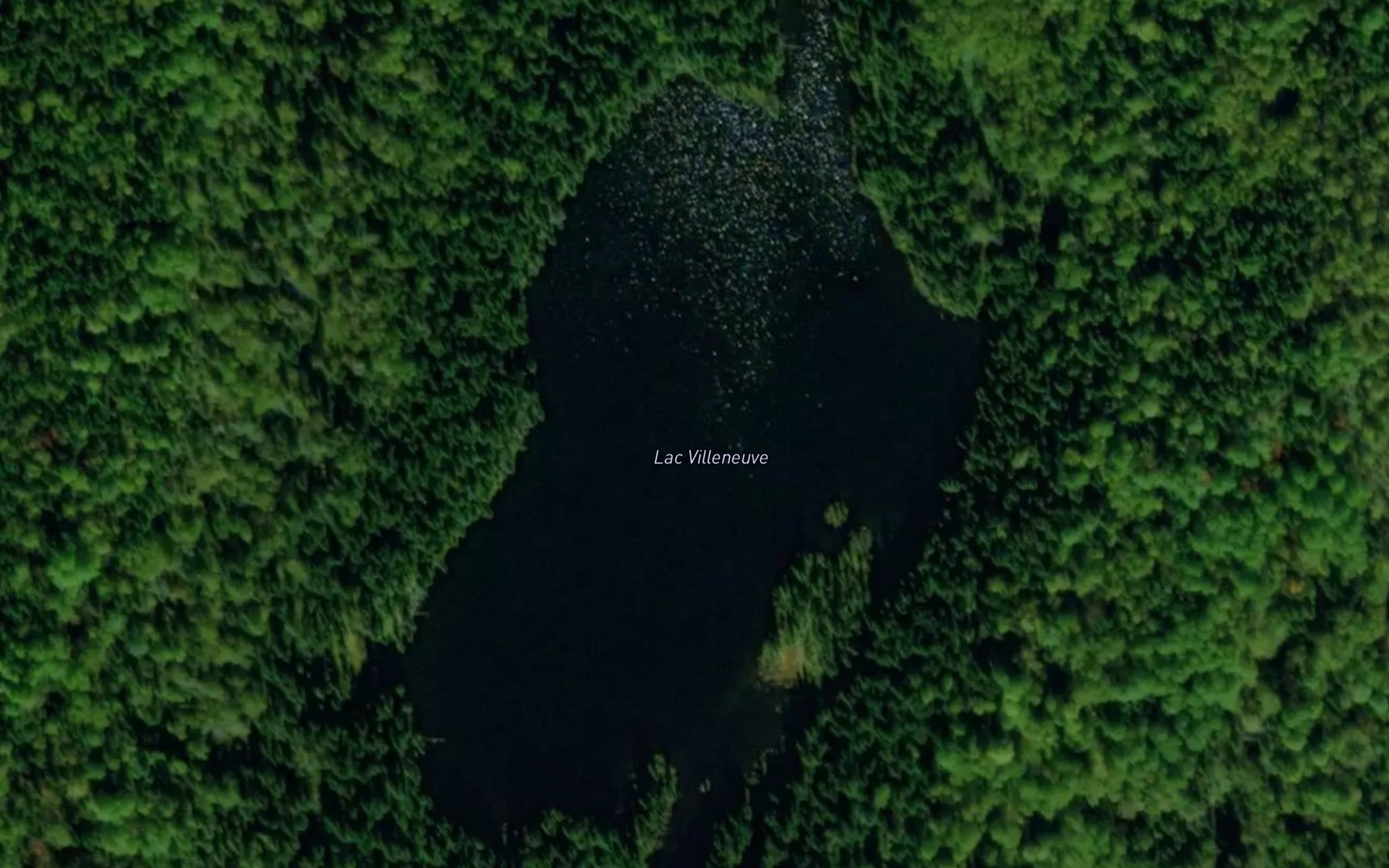 Satellite map of the Lac Villeneuve
