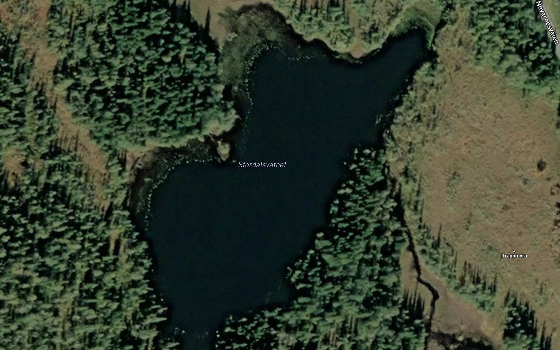 Satellite map of the Stordalsvatnet