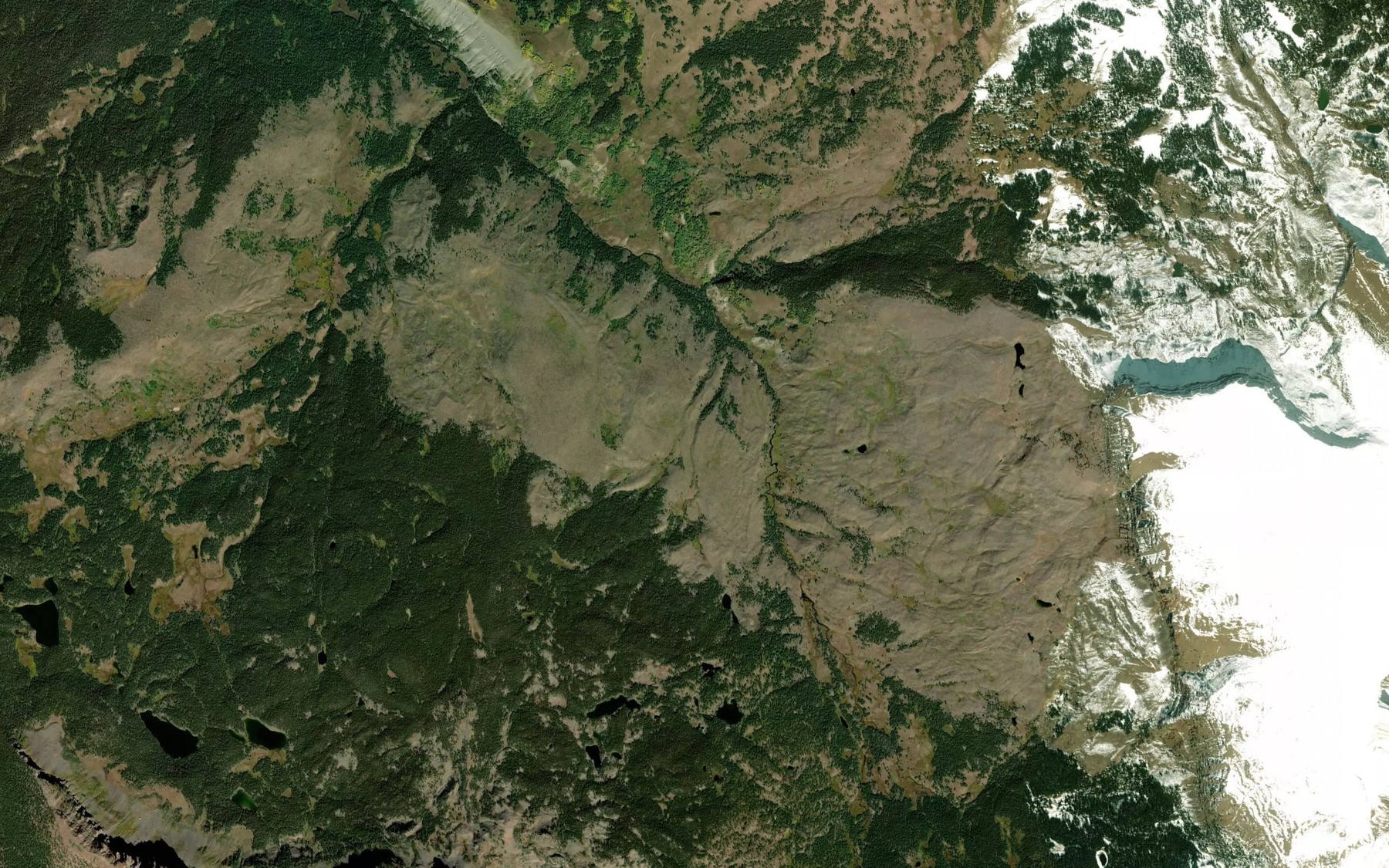 Satellite map of the Black Mountain Creek
