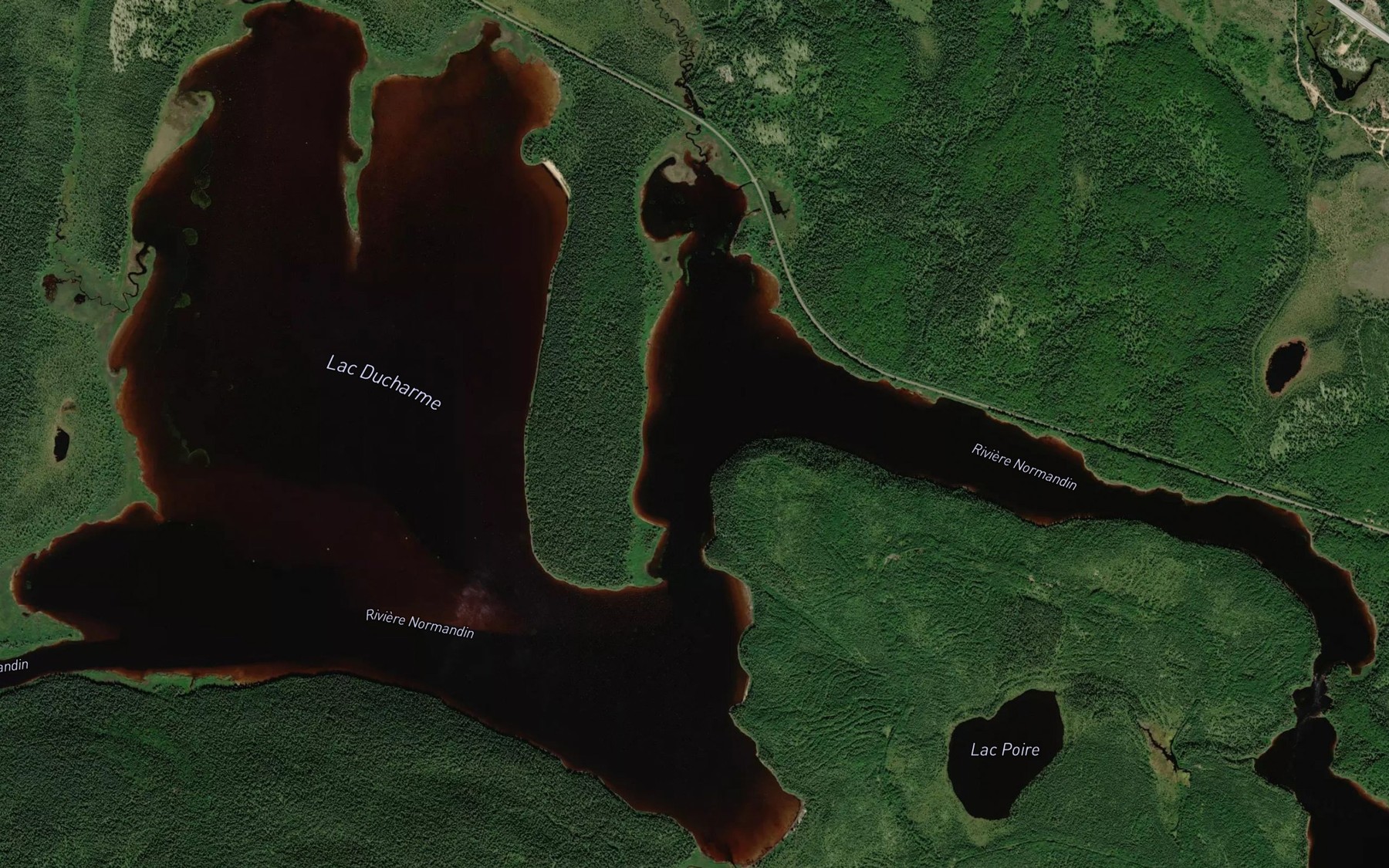 Satellite map of the Lac Ducharme