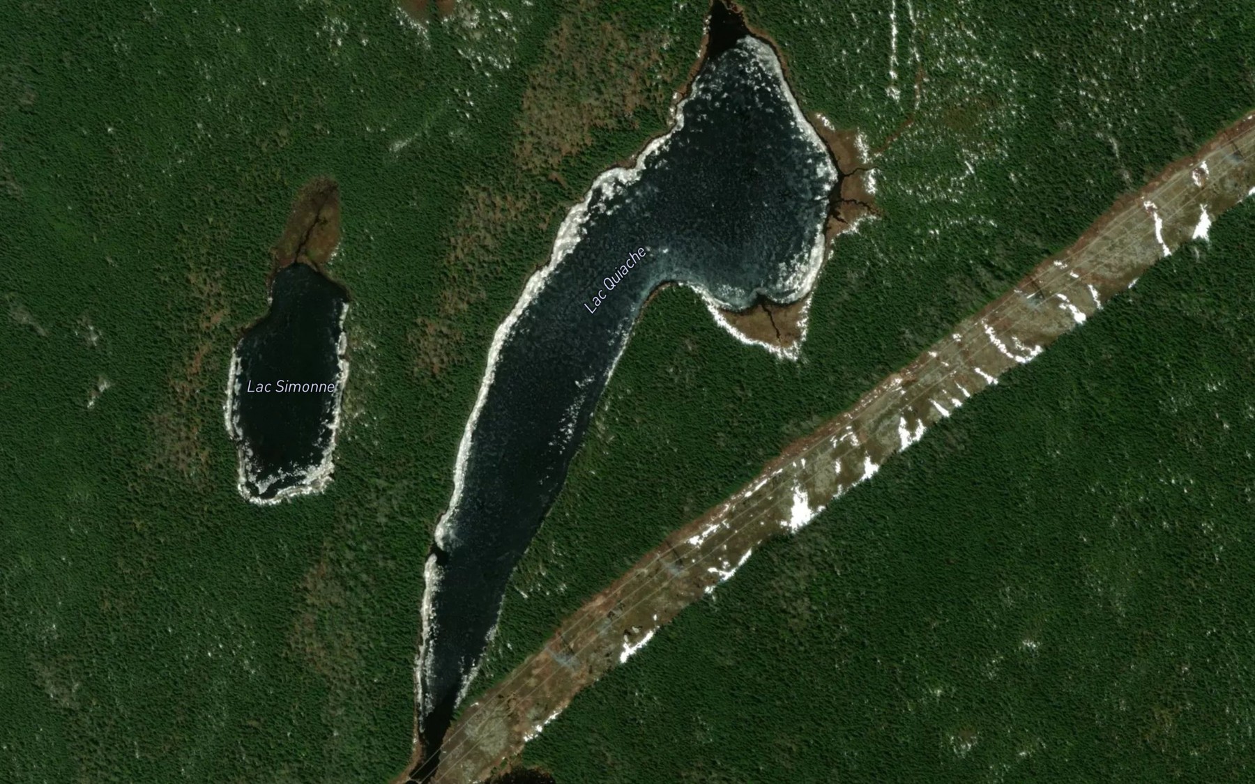 Satellite map of the Lac Quiache