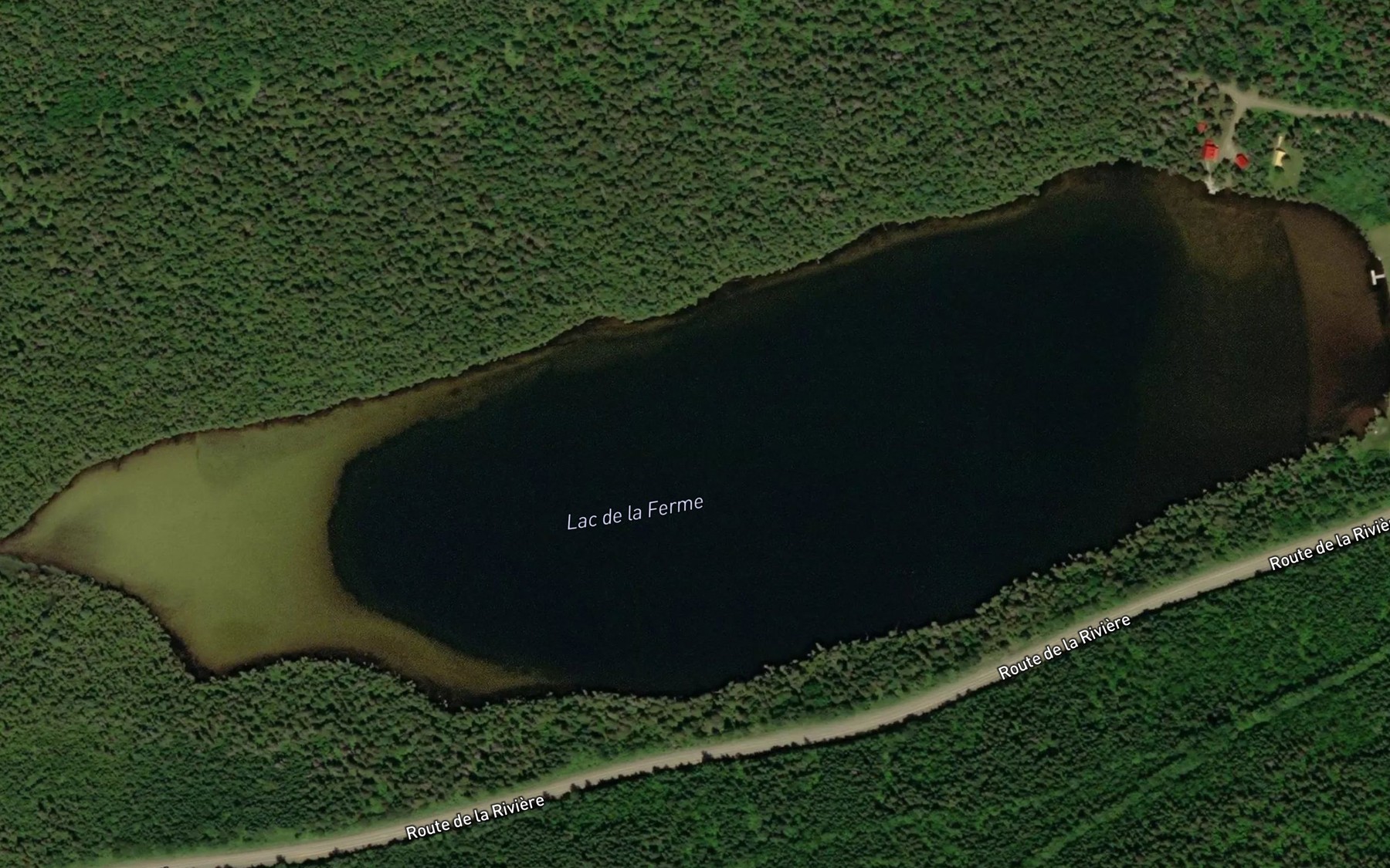 Satellite map of the Lac de la Ferme