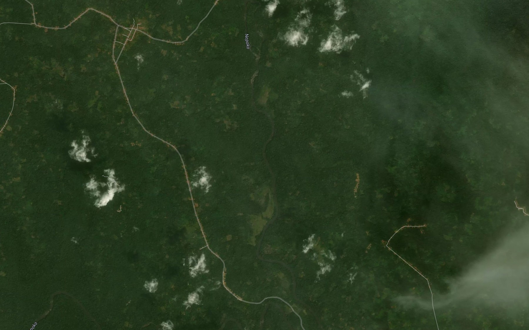 Satellite map of the Abudoma