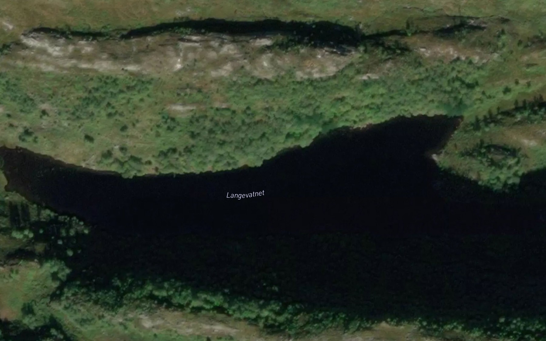 Satellite map of the Langevatnet