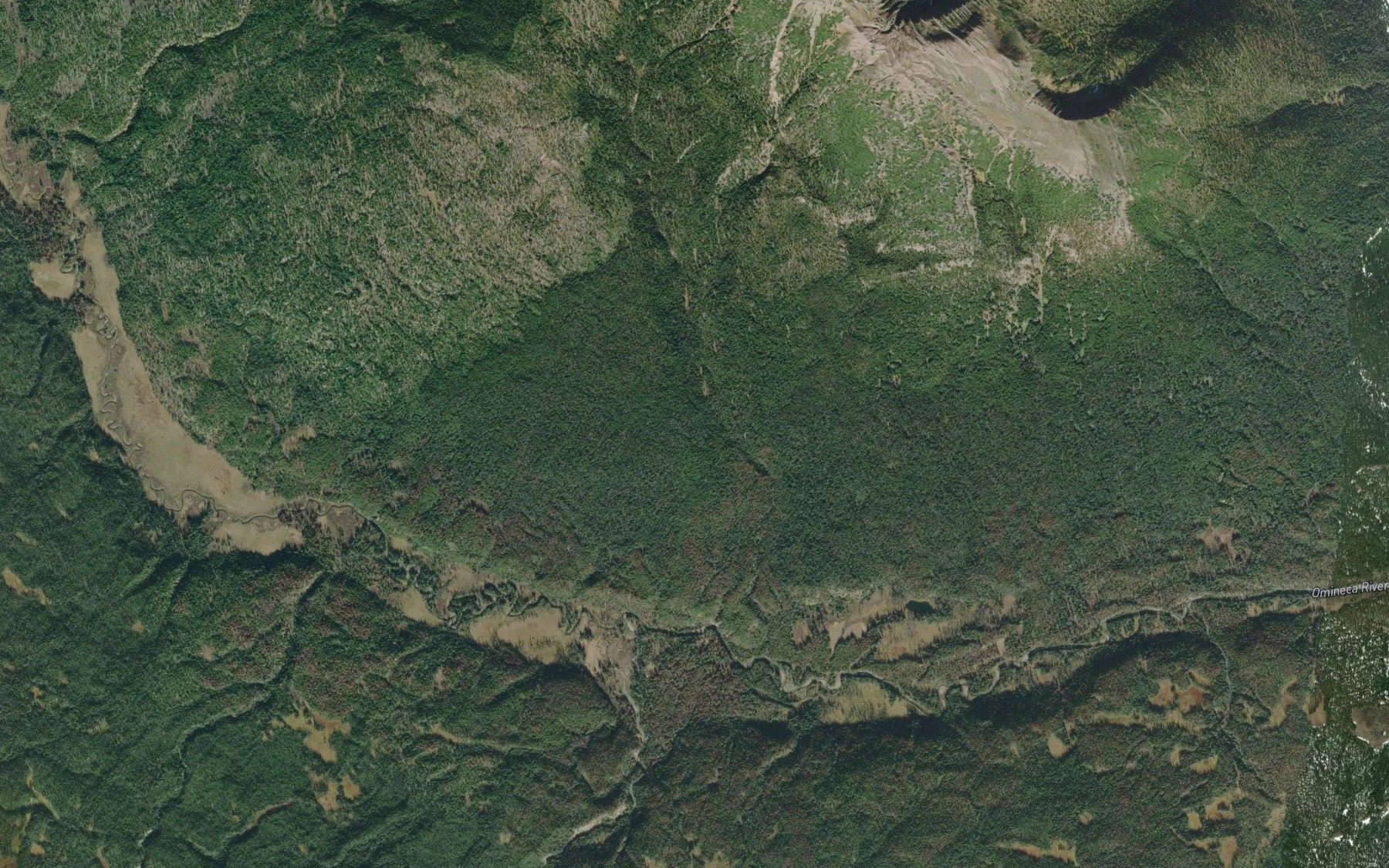 Satellite map of the Fumar Creek