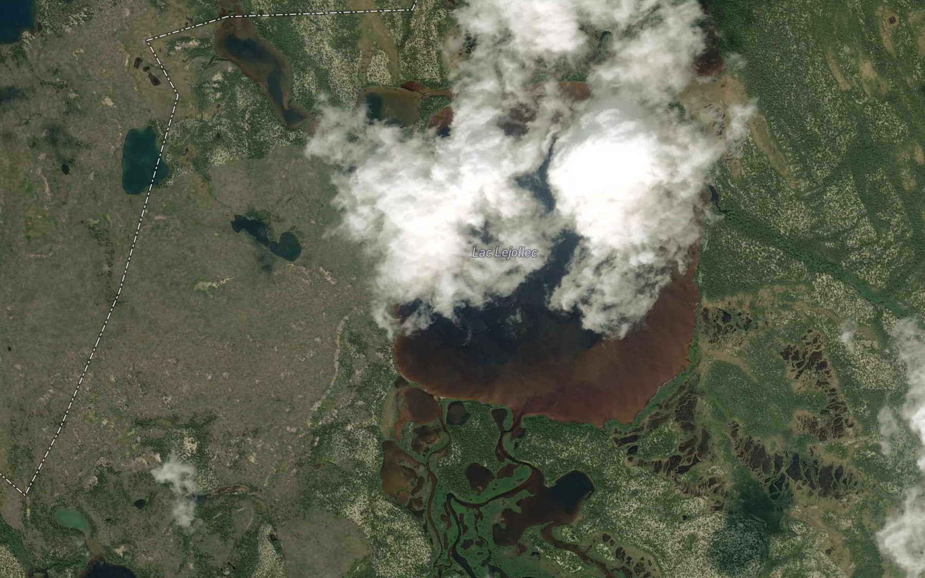 Satellite map of the Lac Lejollec