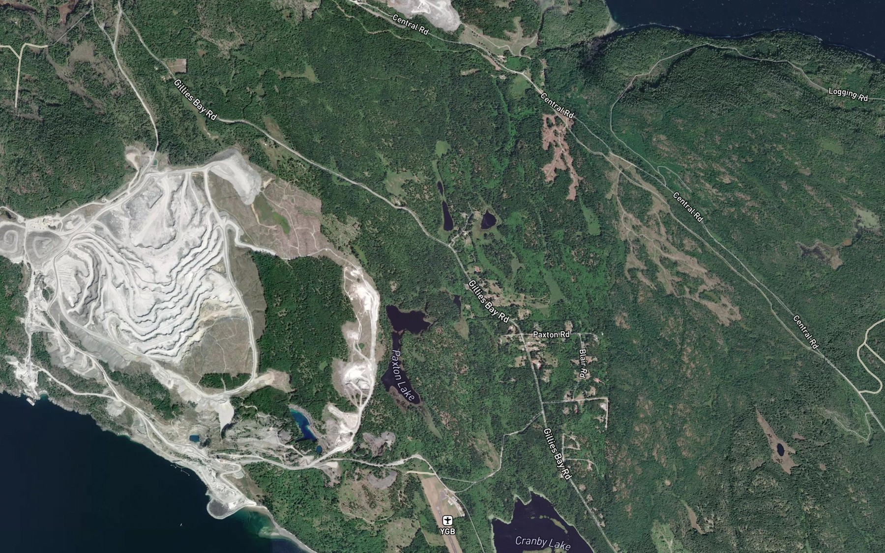 Satellite map of the Case Creek
