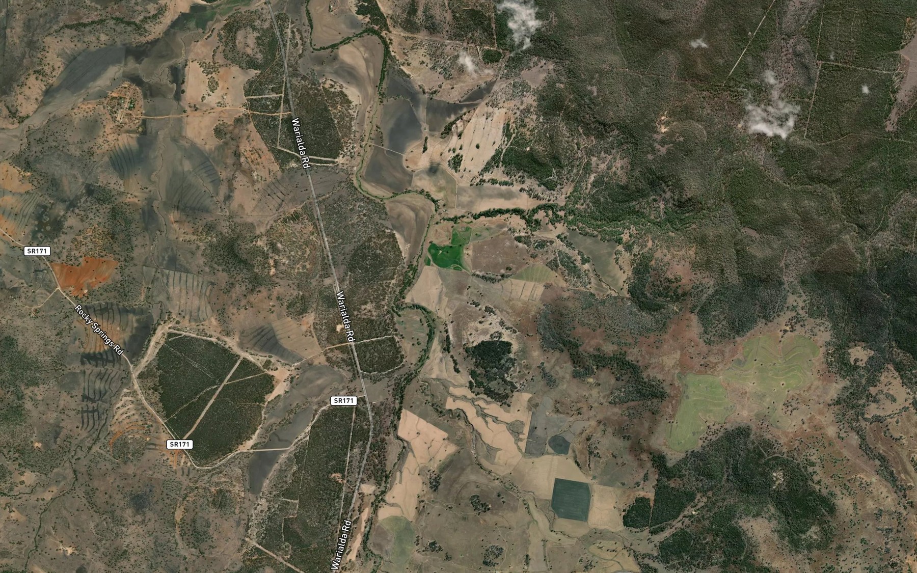 Satellite map of the Tricketty Gap