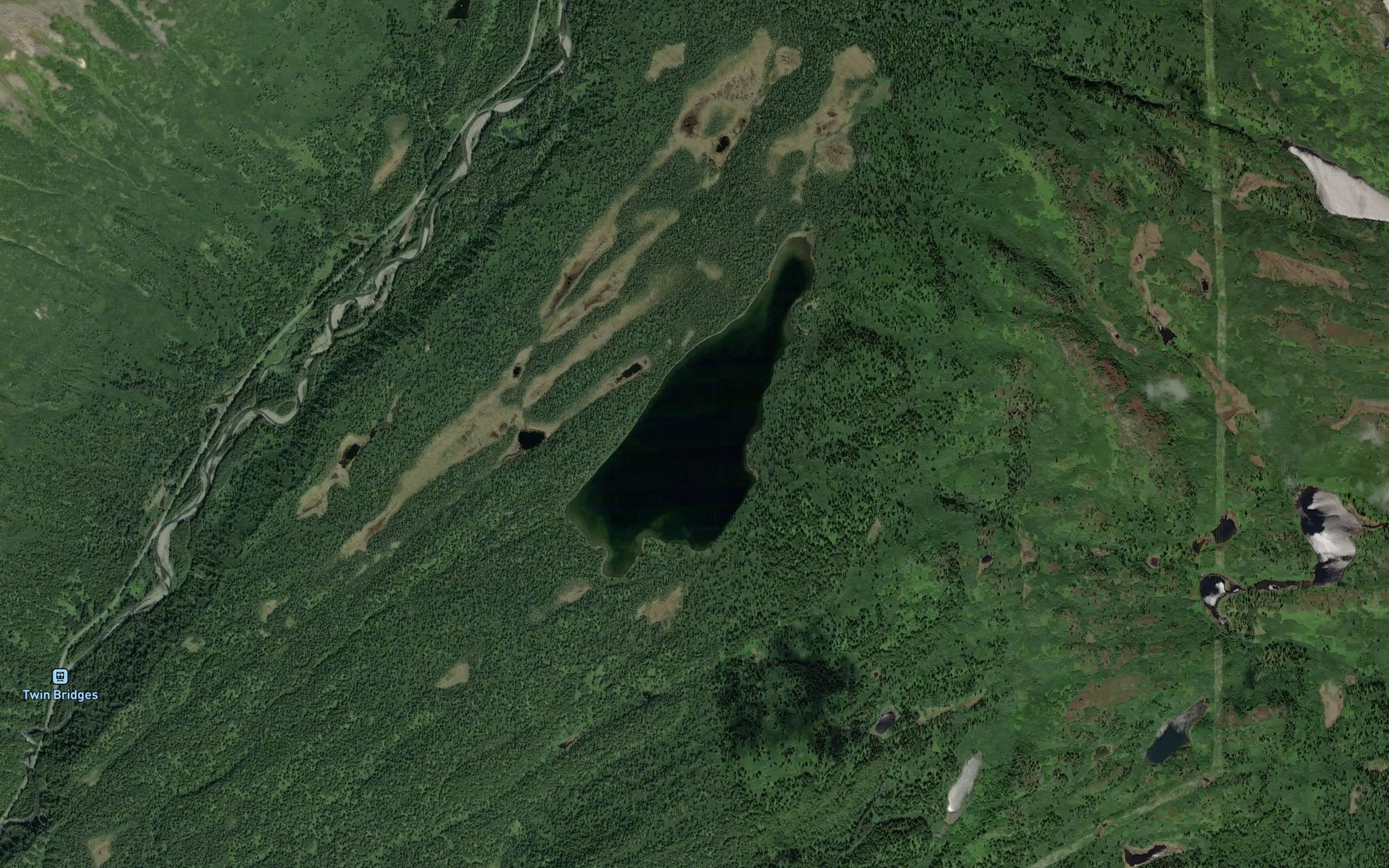 Satellite map of the Miami Lake