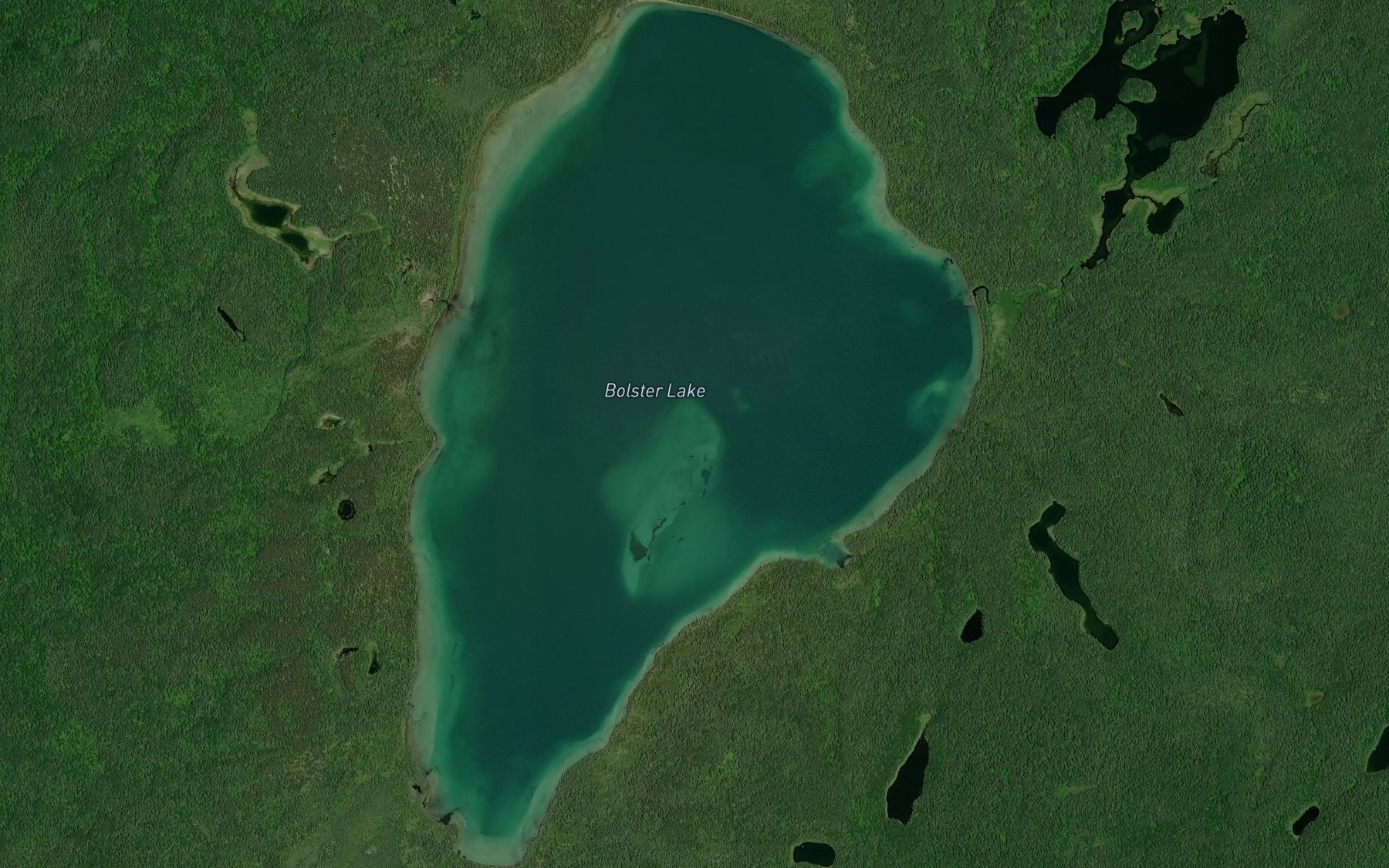 Satellite map of the Bolster Lake