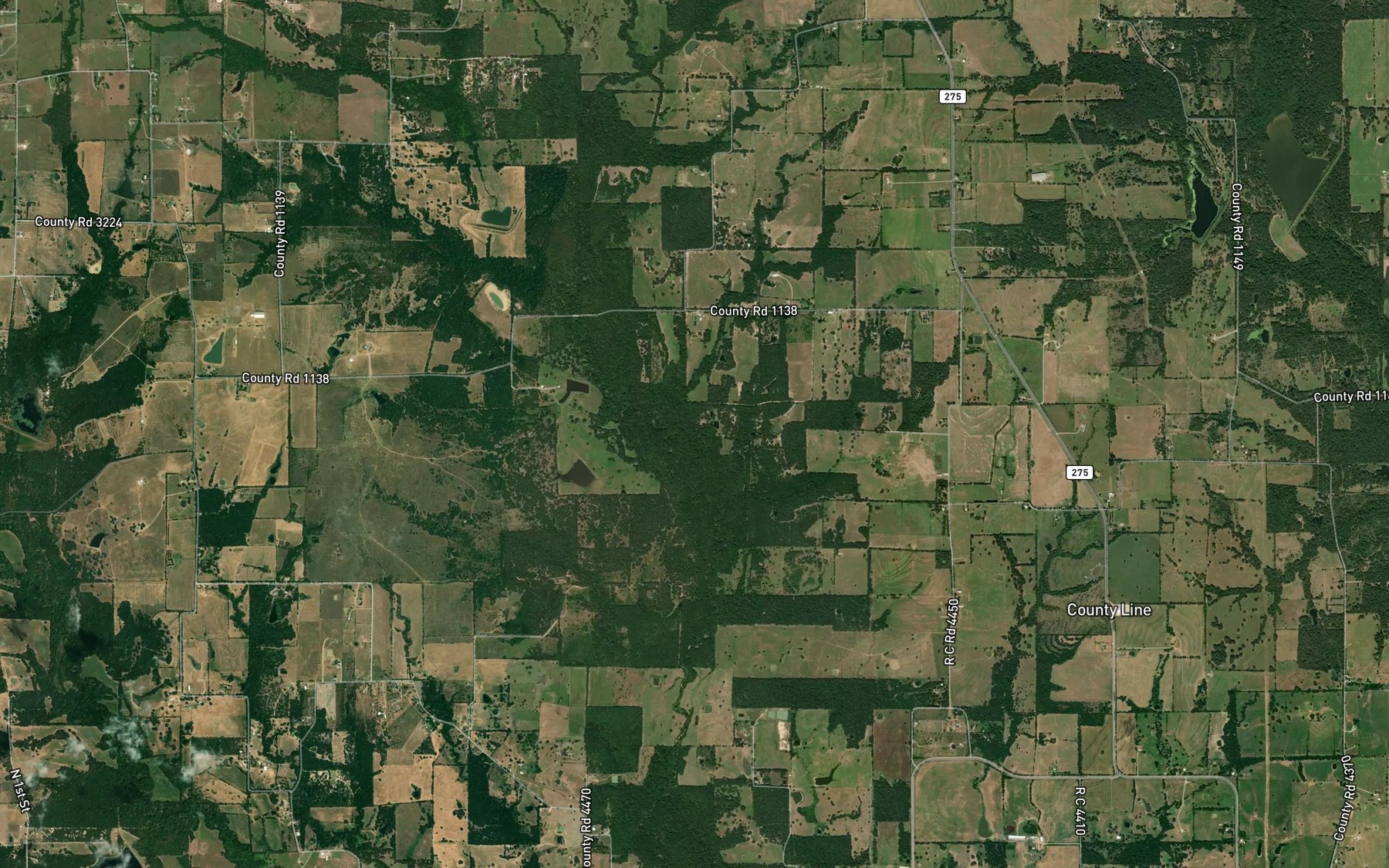 Satellite map of the Burns Lake