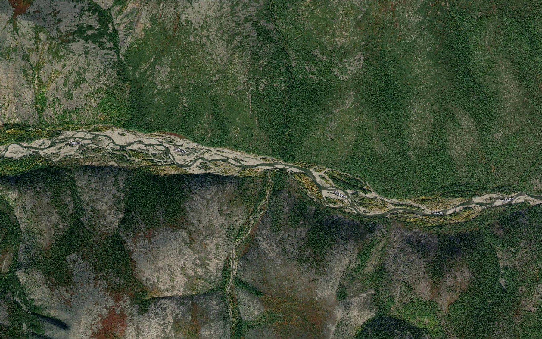 Satellite map of the Inyakh
