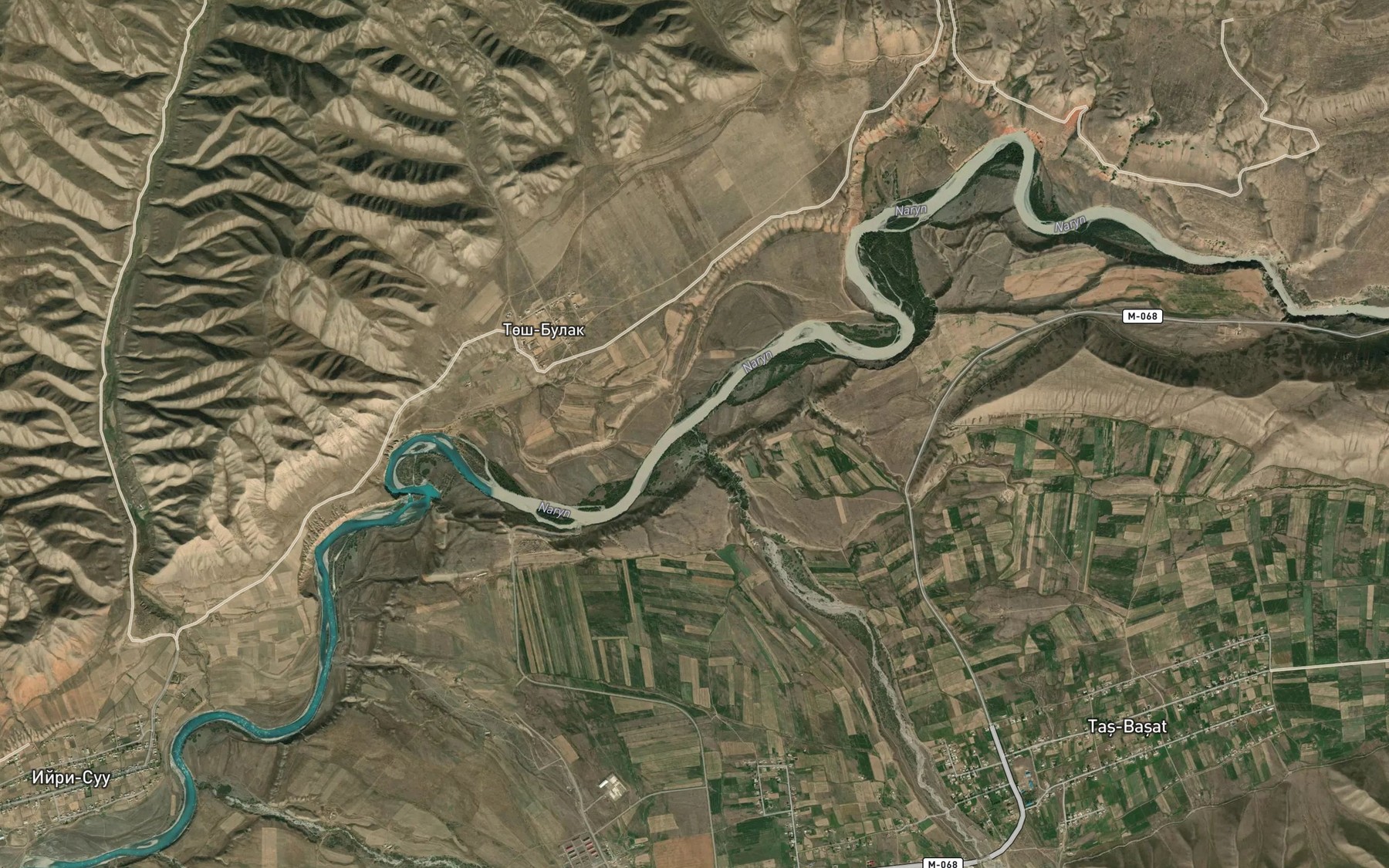 Satellite map of the Kaindy