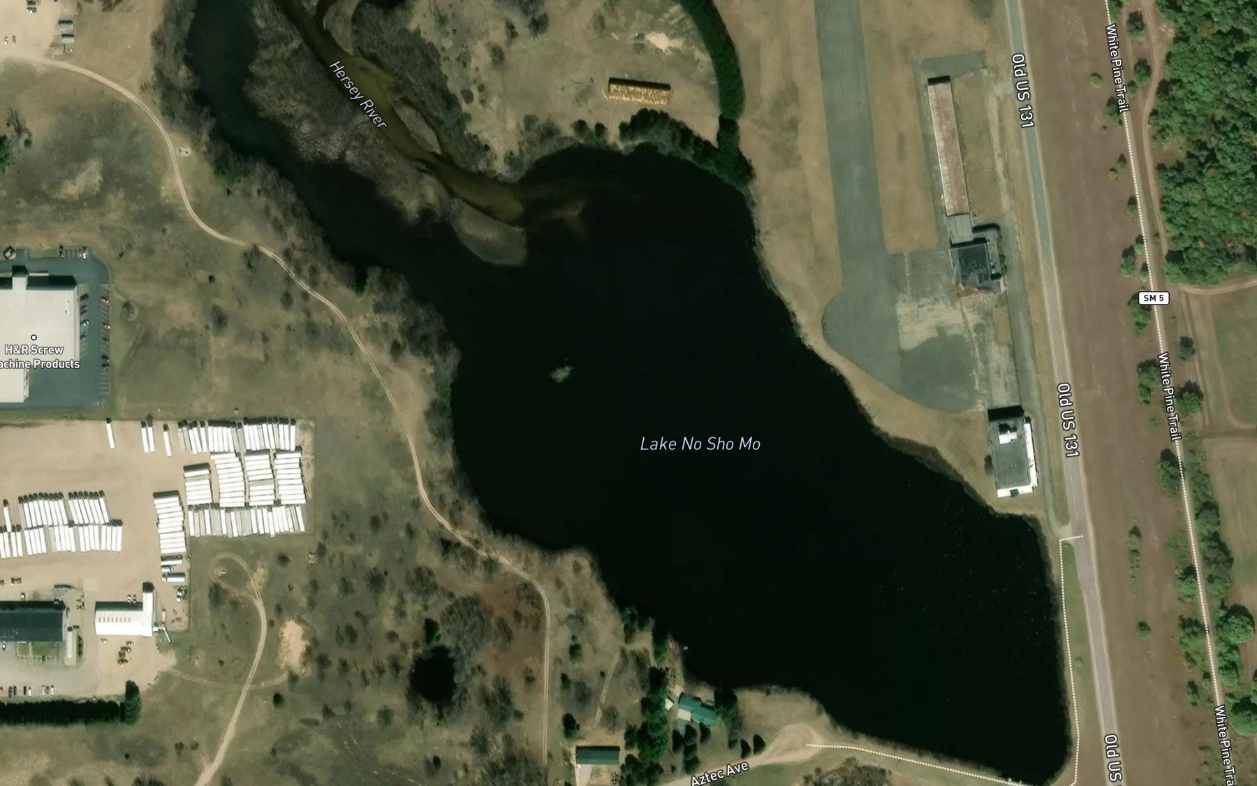 Satellite map of the Lake No Sho Mo
