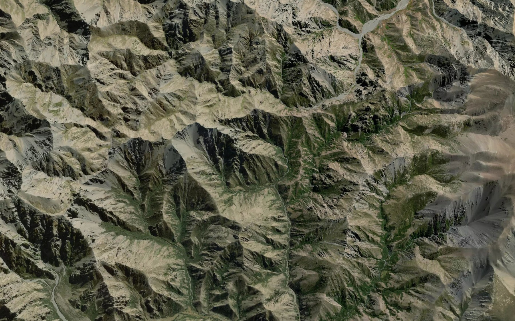 Satellite map of the Two Mile Stream