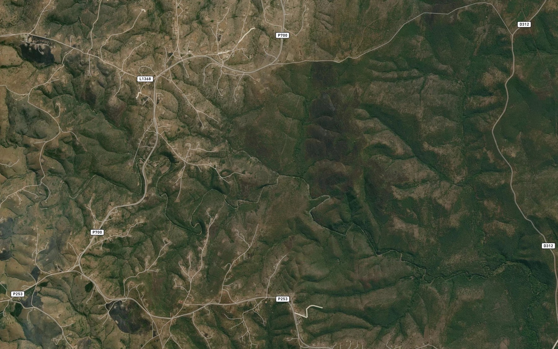 Satellite map of the Zigqetshaneni