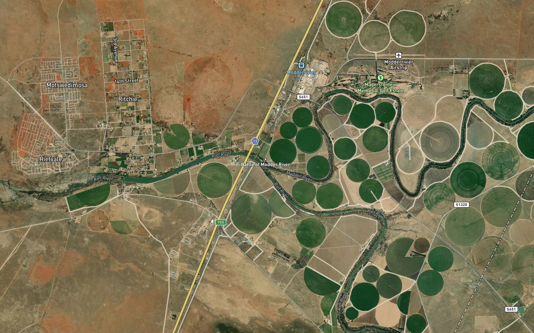 Satellite map of the Modder