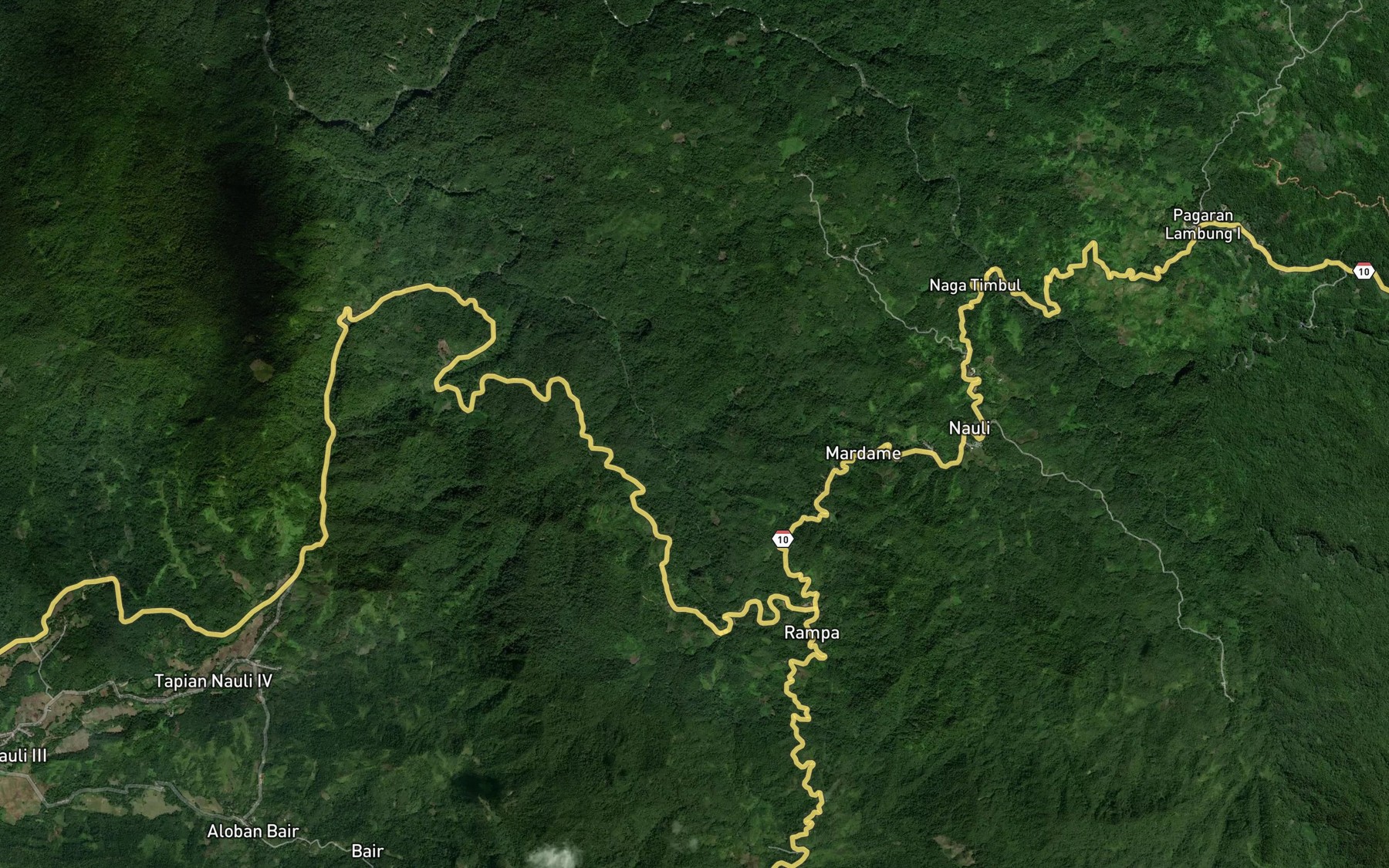 Satellite map of the Aek Perombonan