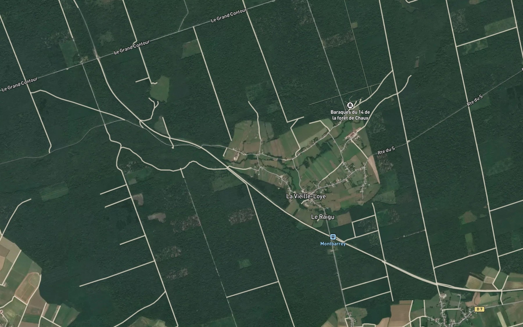 Satellite map of the Ruisseau de la Tanche