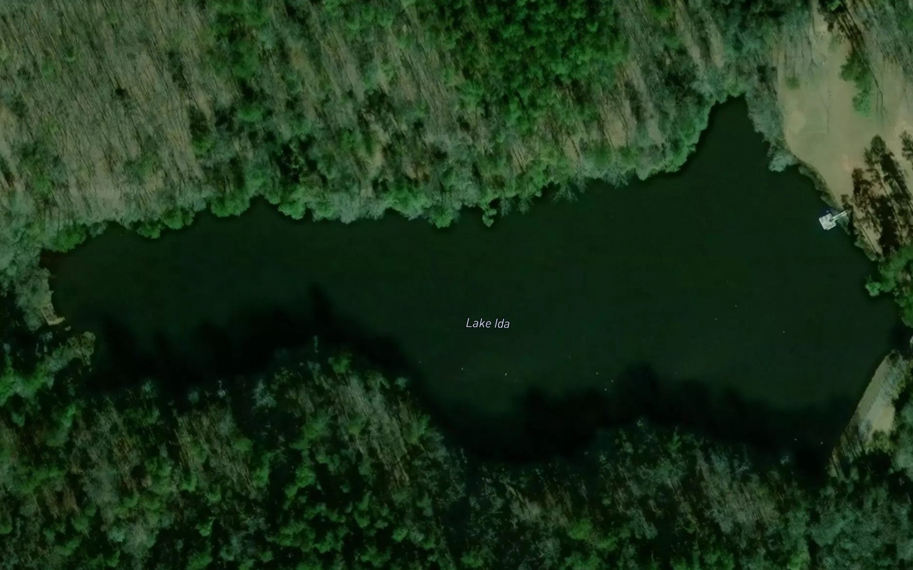 Satellite map of the Lake Ida