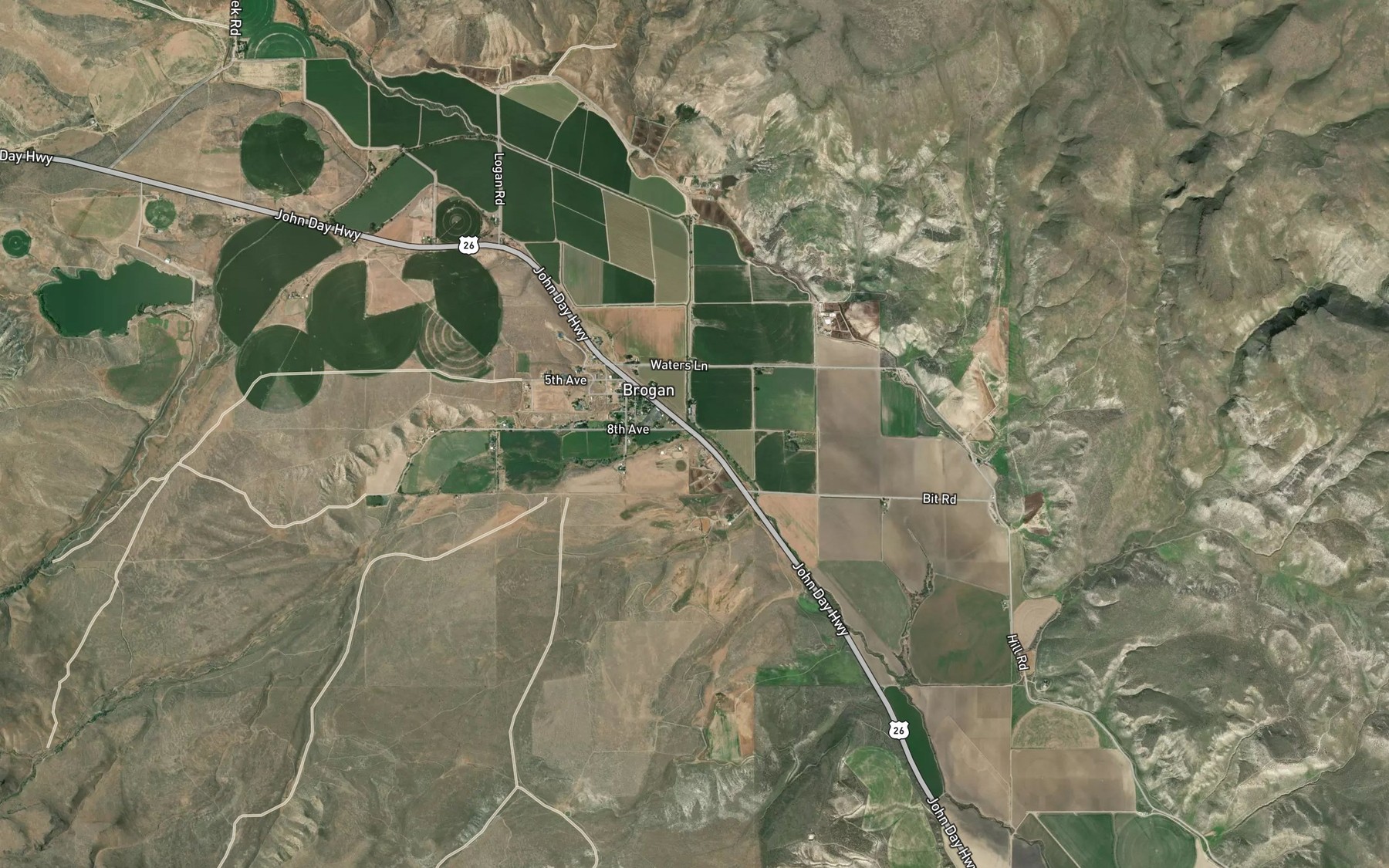 Satellite map of the Black Creek