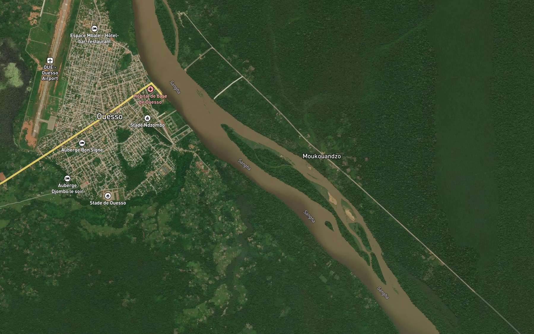 Satellite map of the Binzou