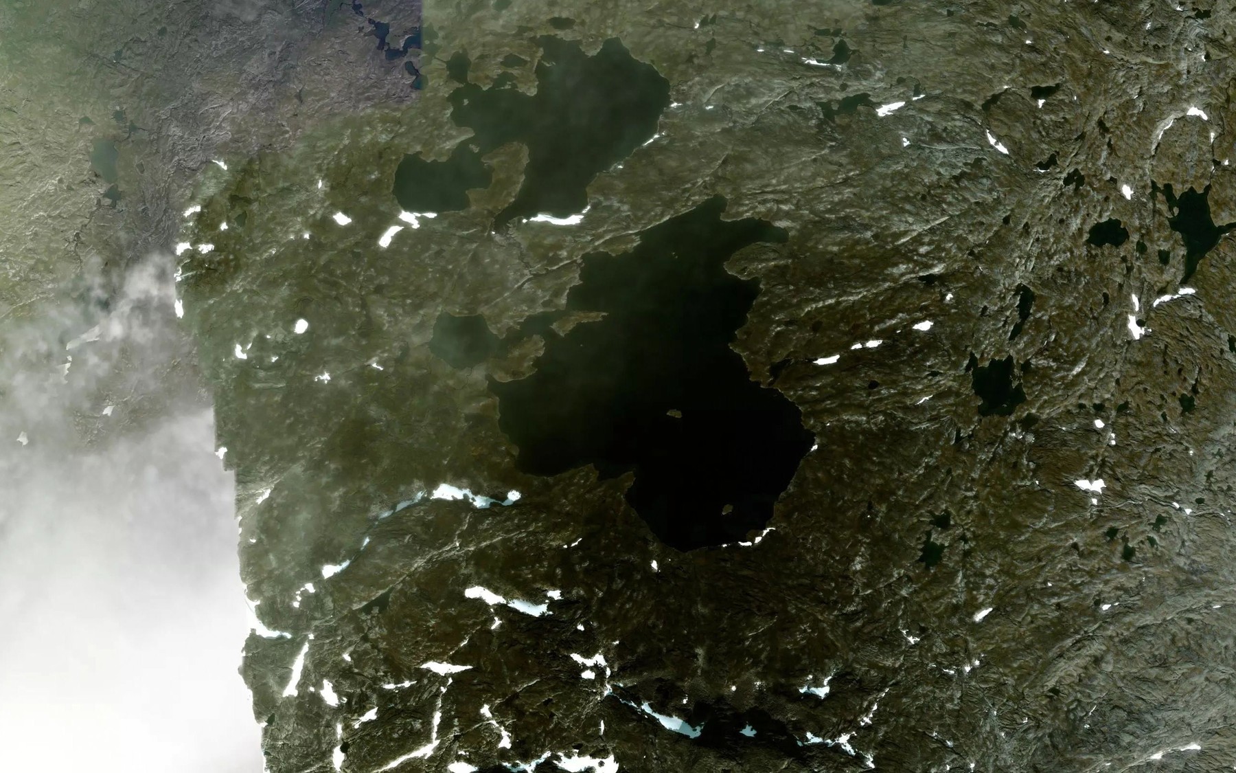 Satellite map of the Skuortajavri,bajit