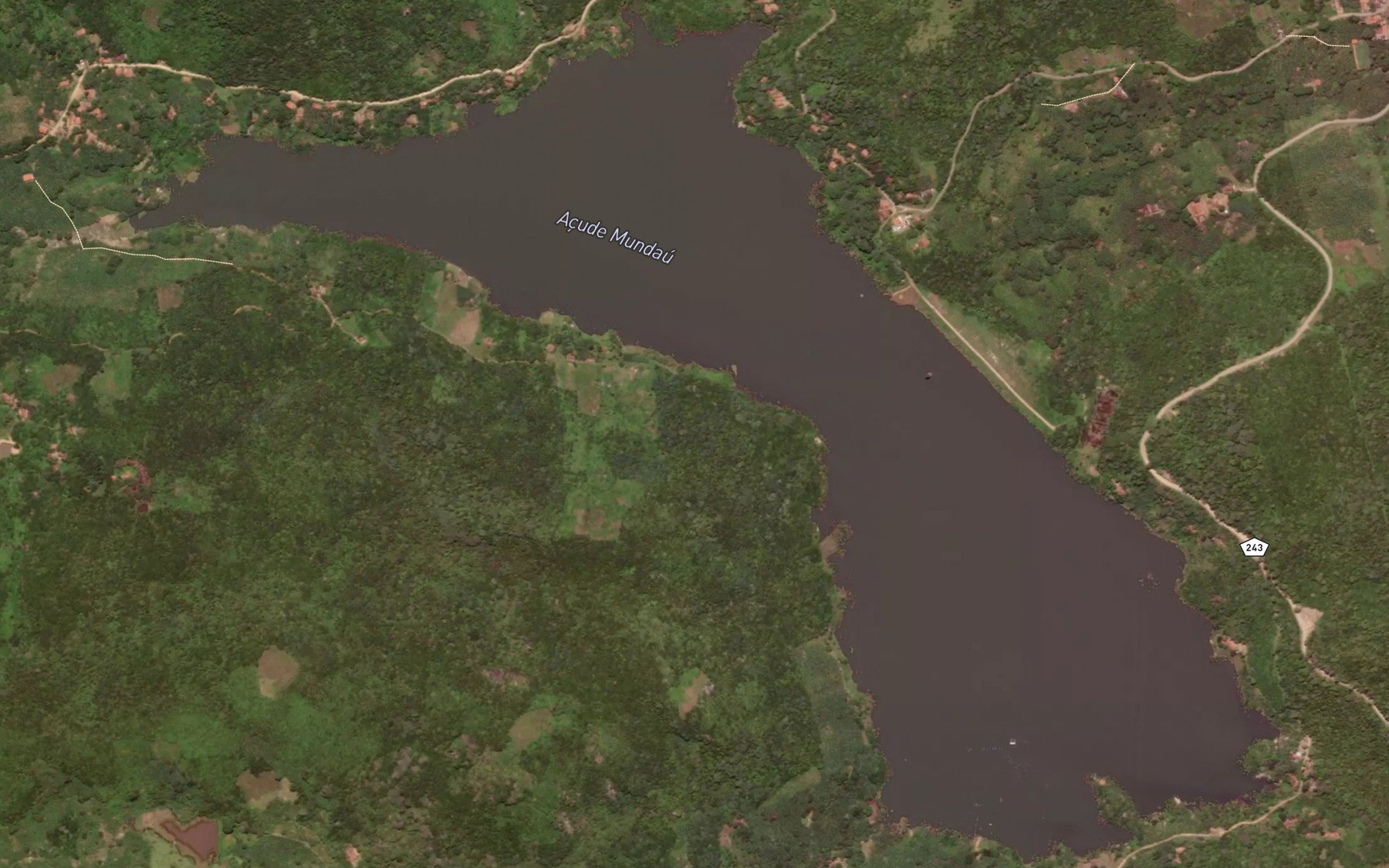 Satellite map of the Acude Mundau