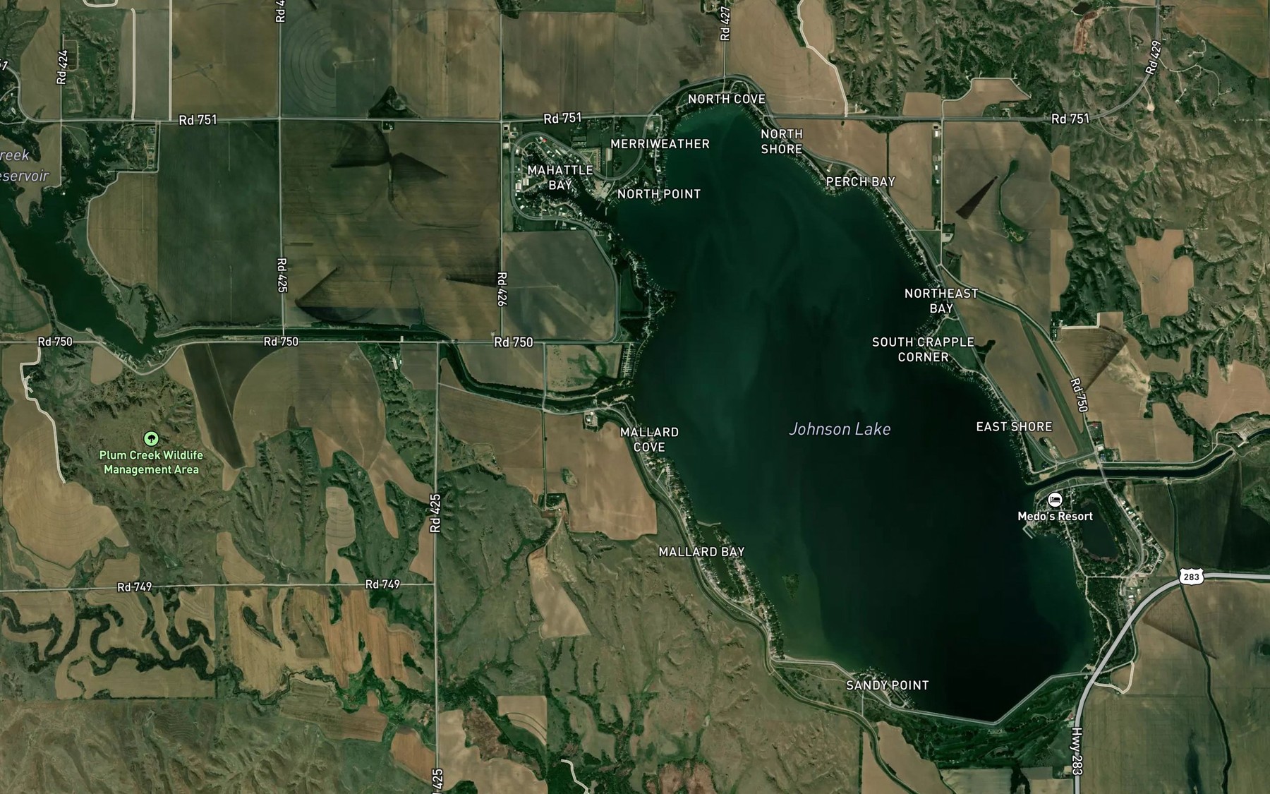 Satellite map of the South Inlet Campground