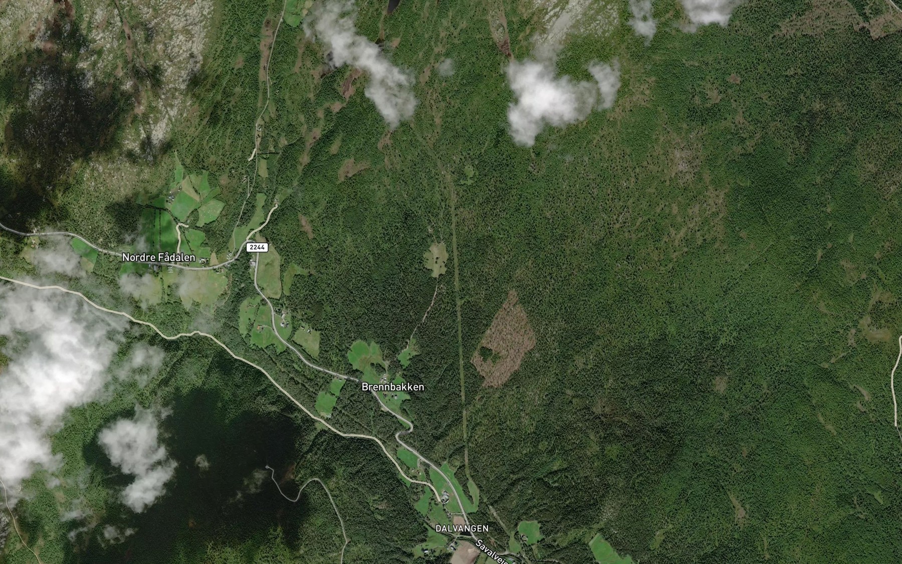 Satellite map of the Frantjonnbekken