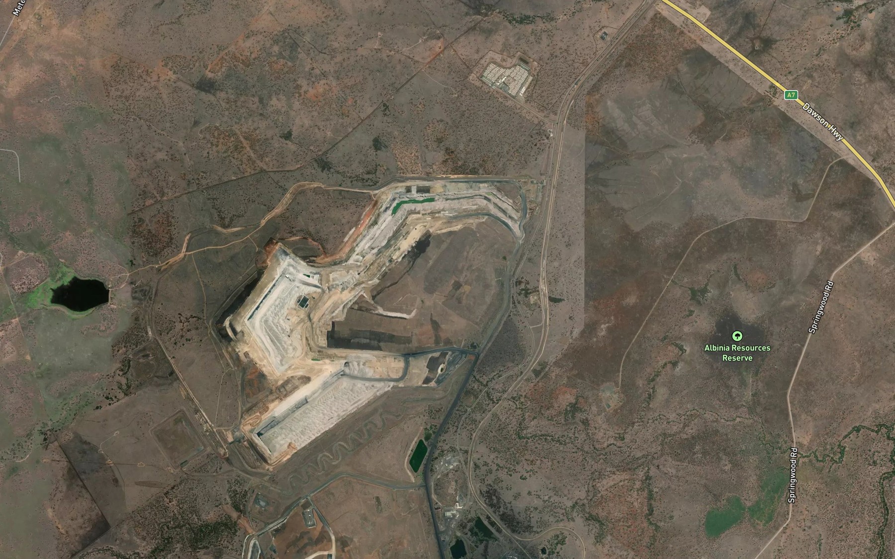 Satellite map of the Spring Creek