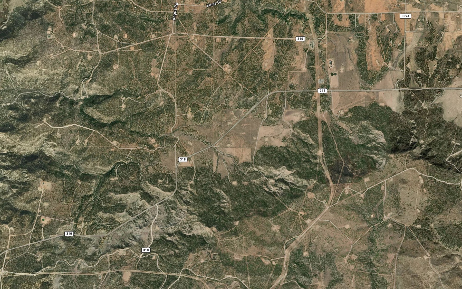 Satellite map of the West Leon Creek